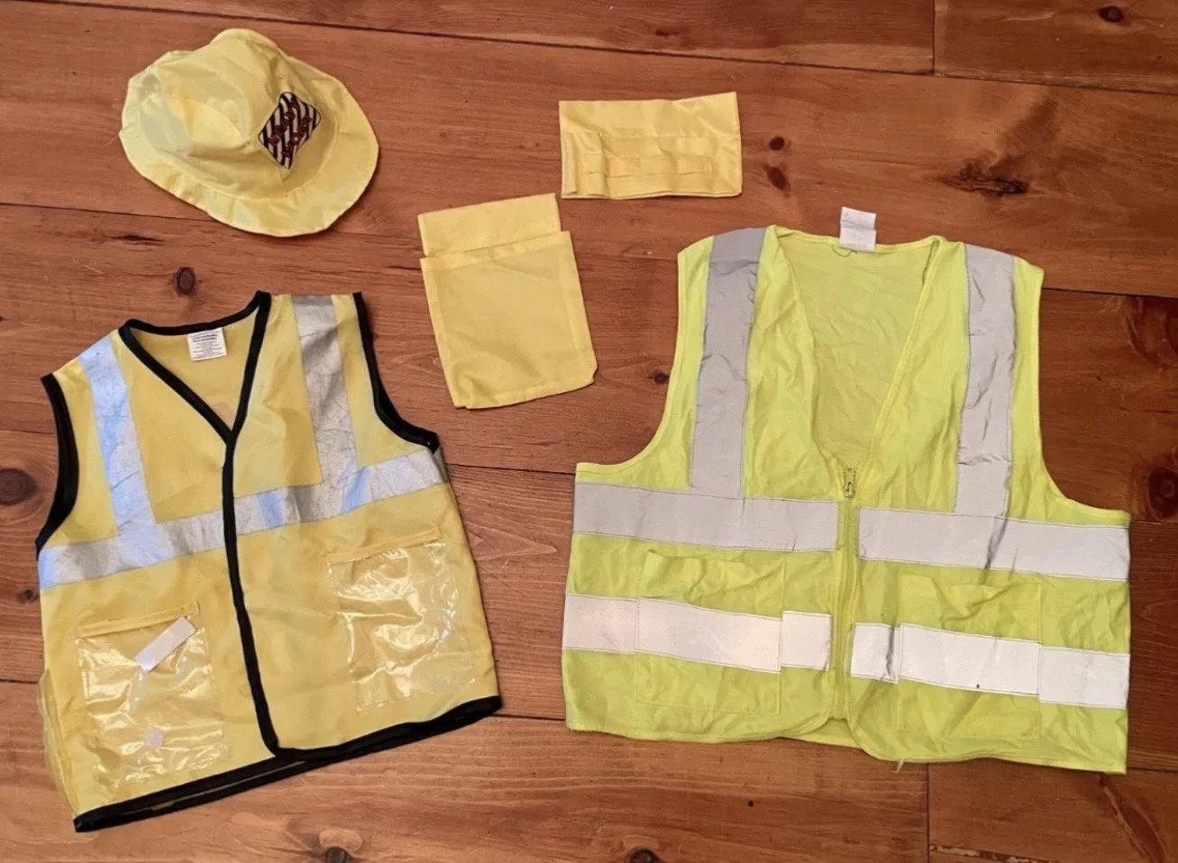 Construction Worker kids Costume 5 piece Set Include Construction Vests and Hat