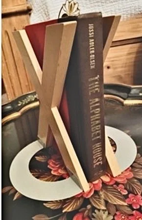 Vintage IKEA 18700 "X" Bookends Wooden Birch Bookstands Pair