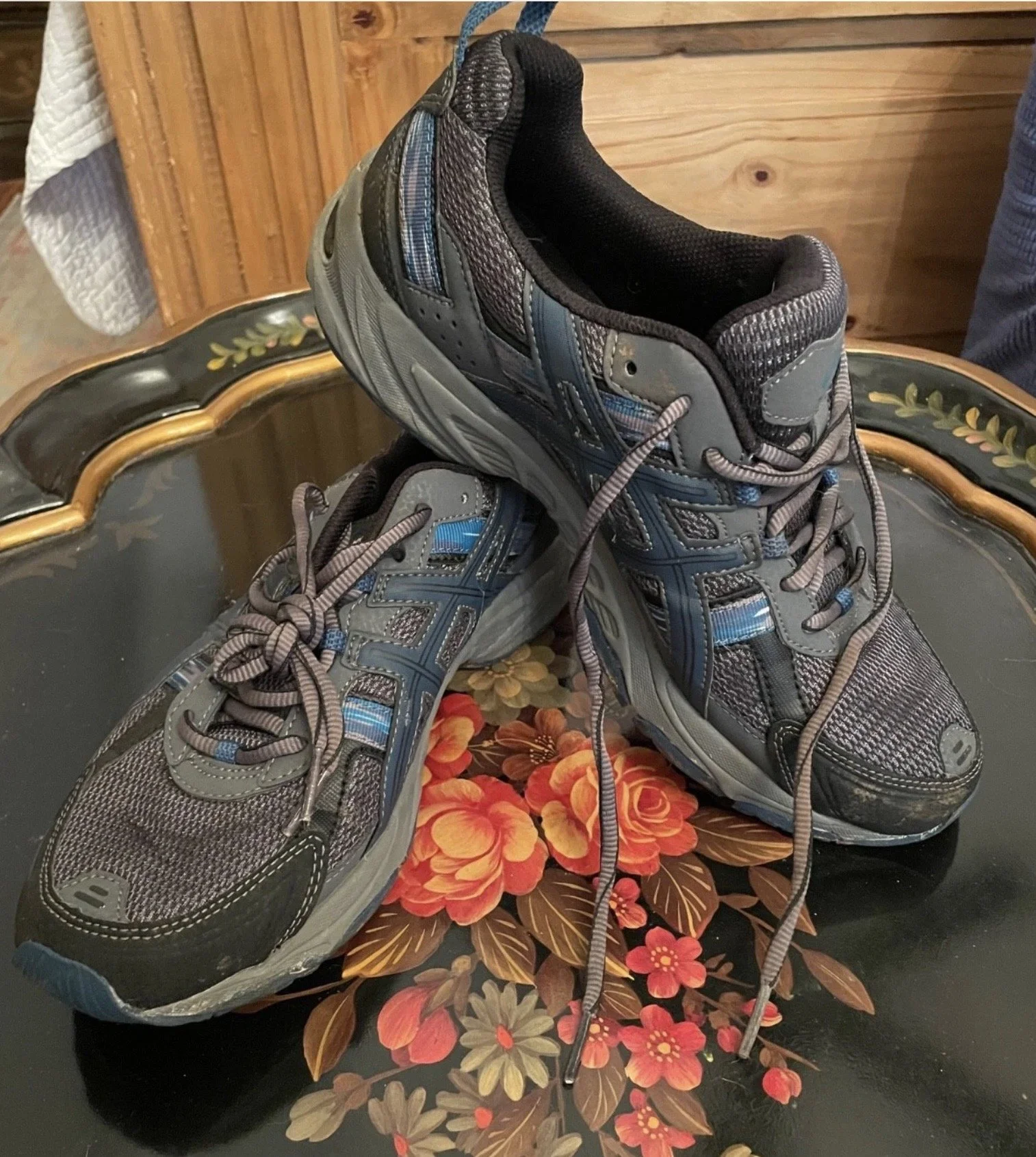 ASICS Men's Gel-Venture 5 Black/Ink/Ocean Trail Running Shoe 9 M US