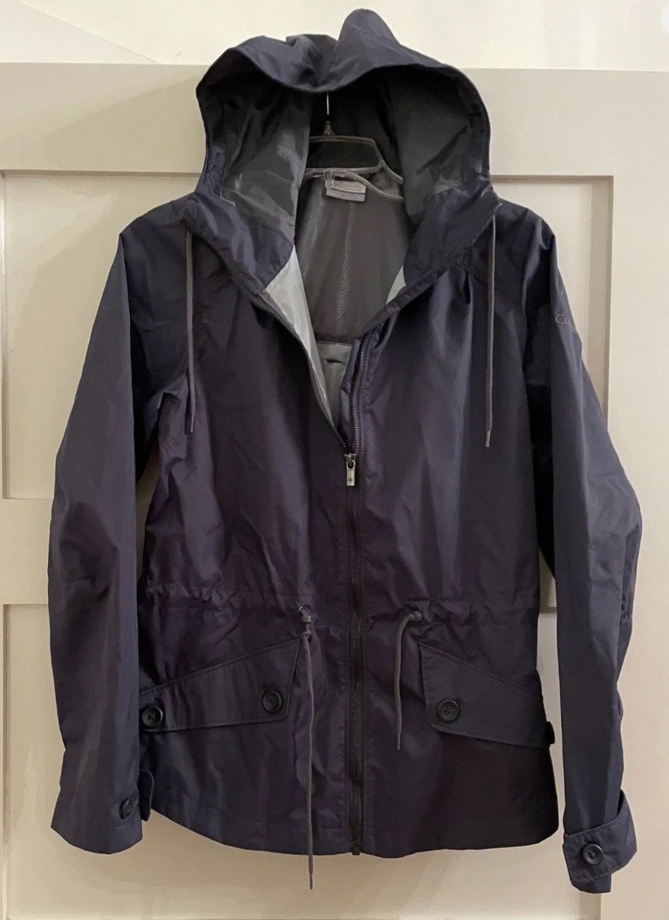 columbia adult small rain jacket wind breaker navy
