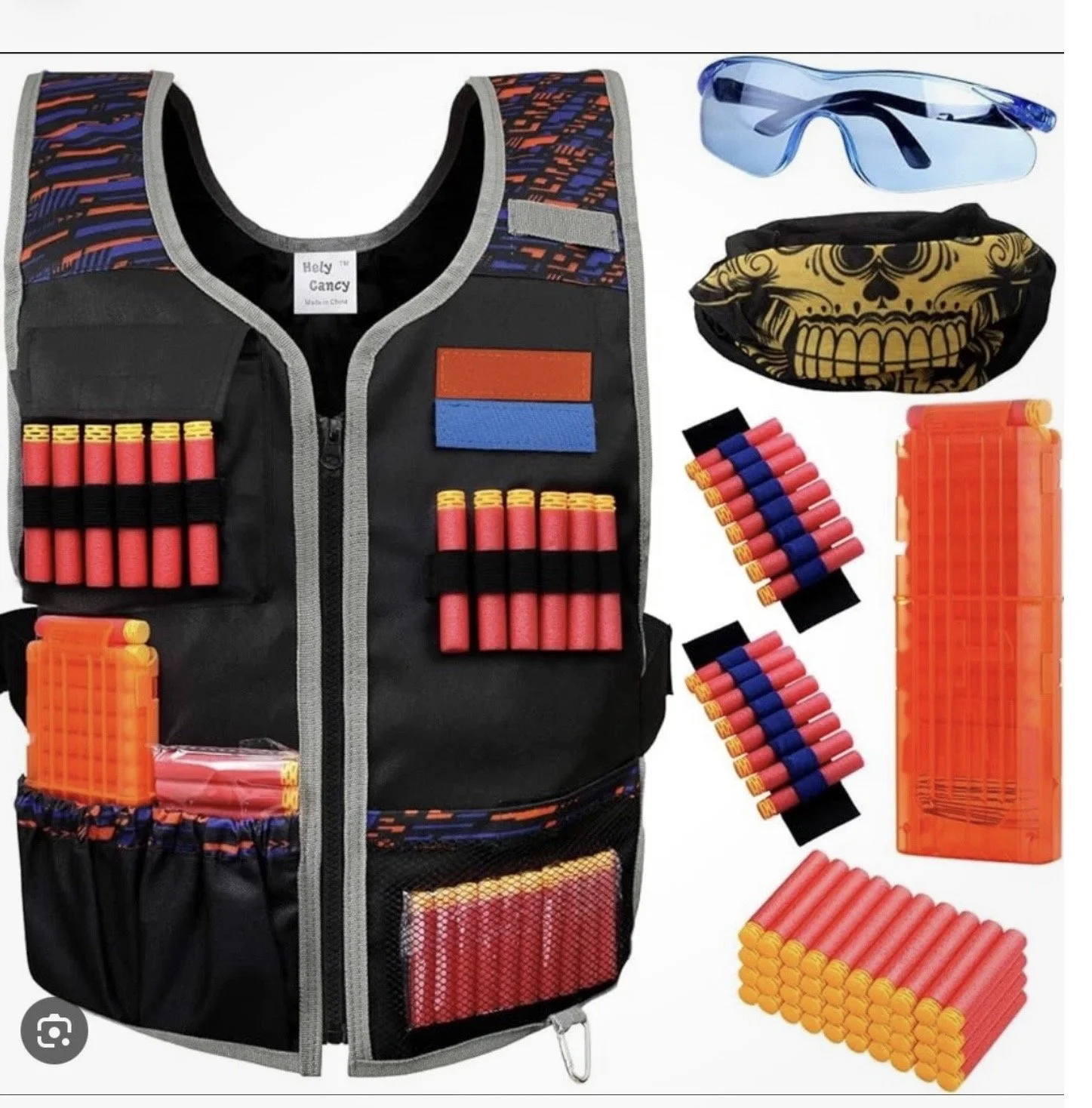 Hely Cancy kids Adjustable Tactical Vest Kit Compatible with Nerf N-Strike elite