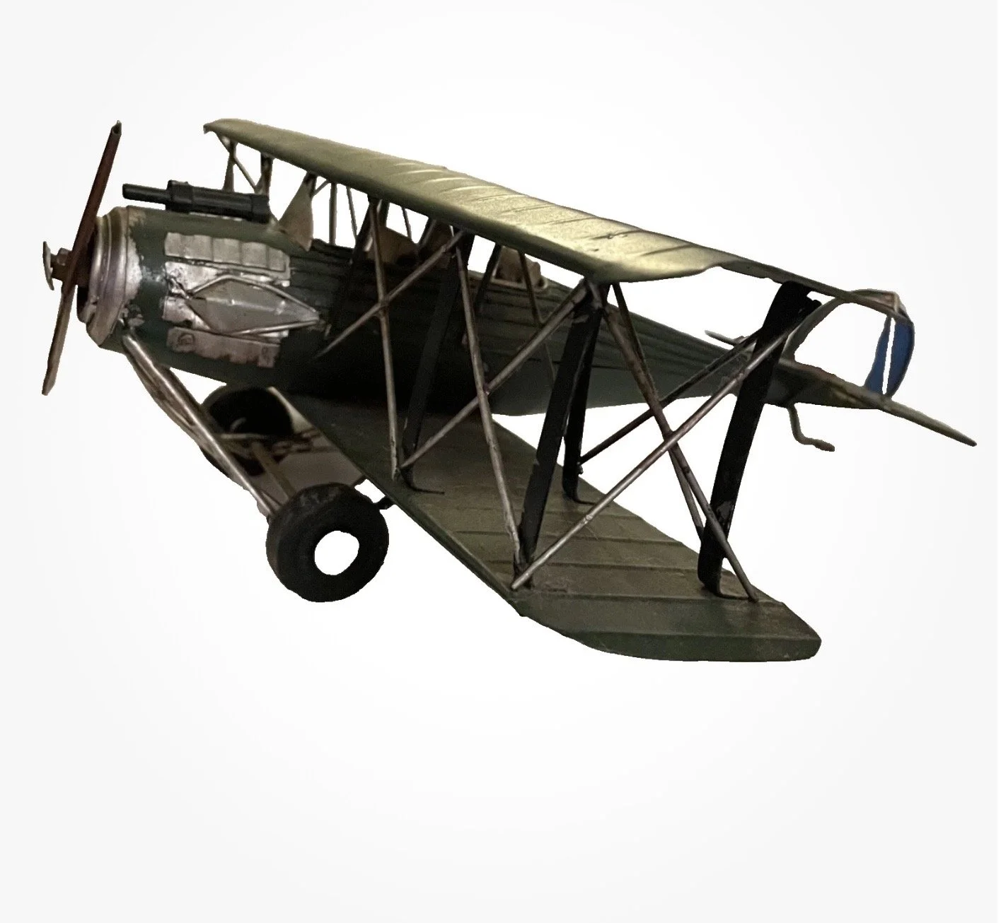 VINTAGE Metal ROYAL AIR FORCE Model AIRPLANE Collectable Decorative Toy 12" wing