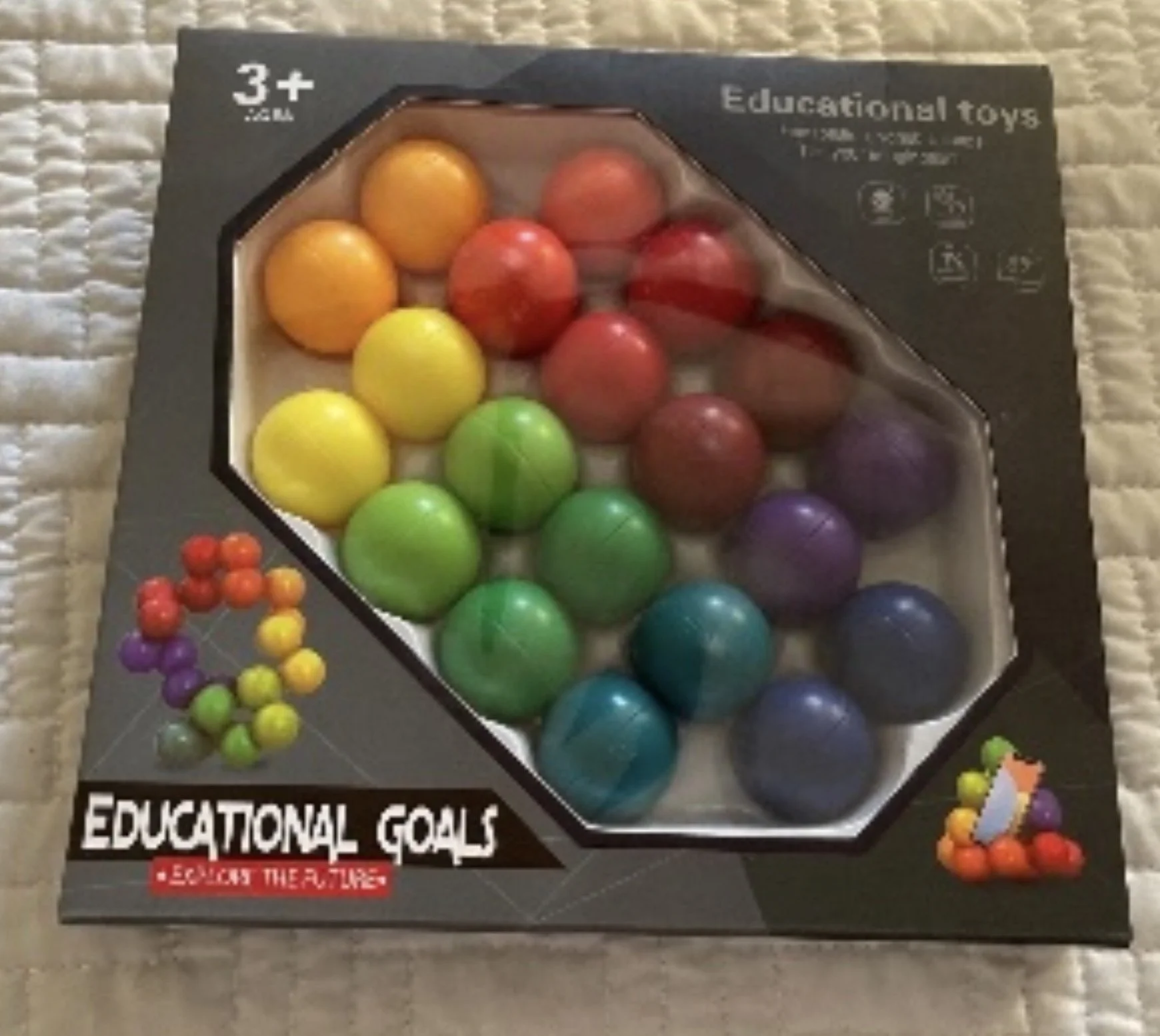 3D Rainbow Puzzle Ball Game Fidget Educational Sensory calming toy NEW