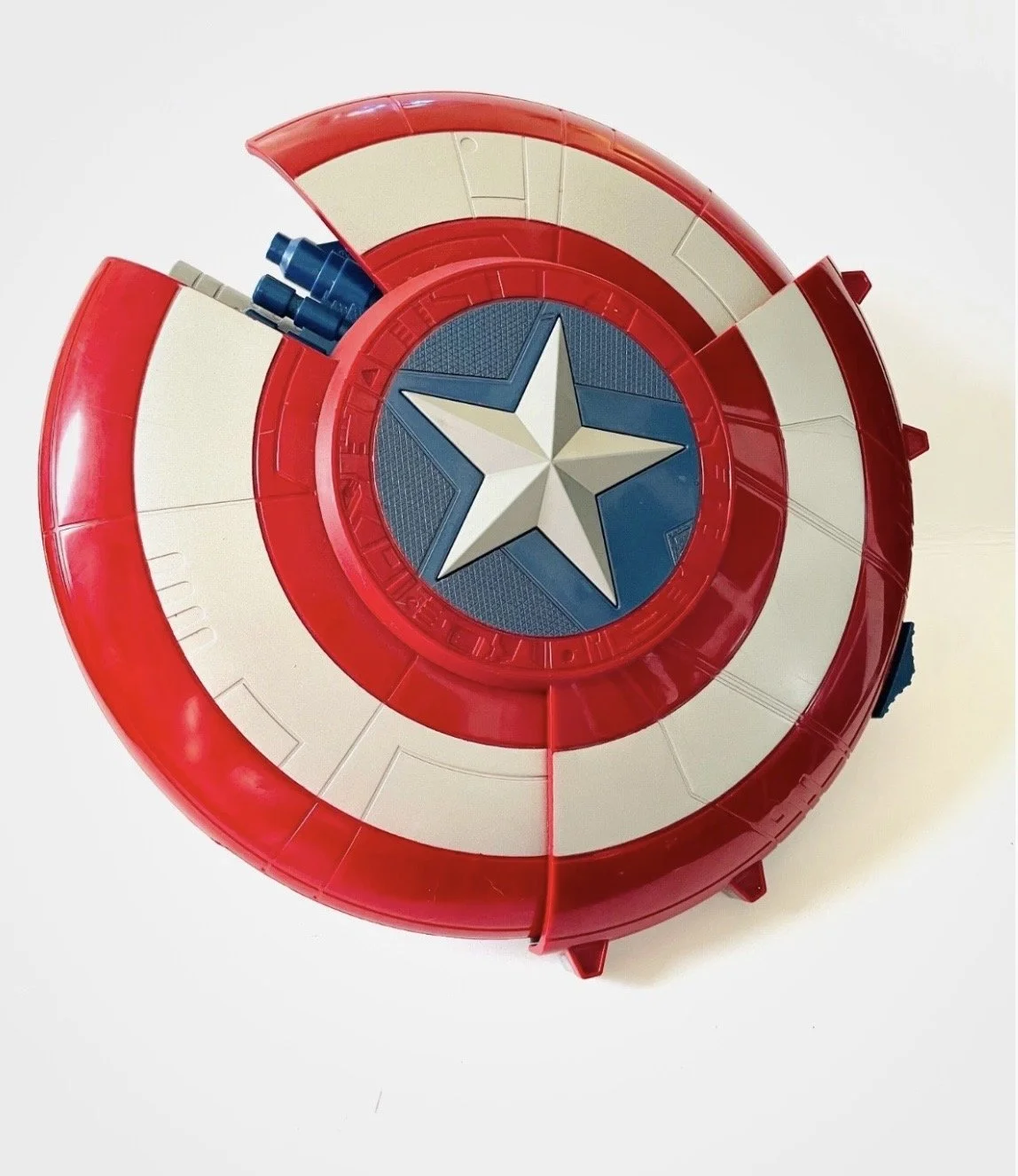 Captain America Nerf shooter Blaster Reveal Shield, Marvel Avengers Civil War And ammo