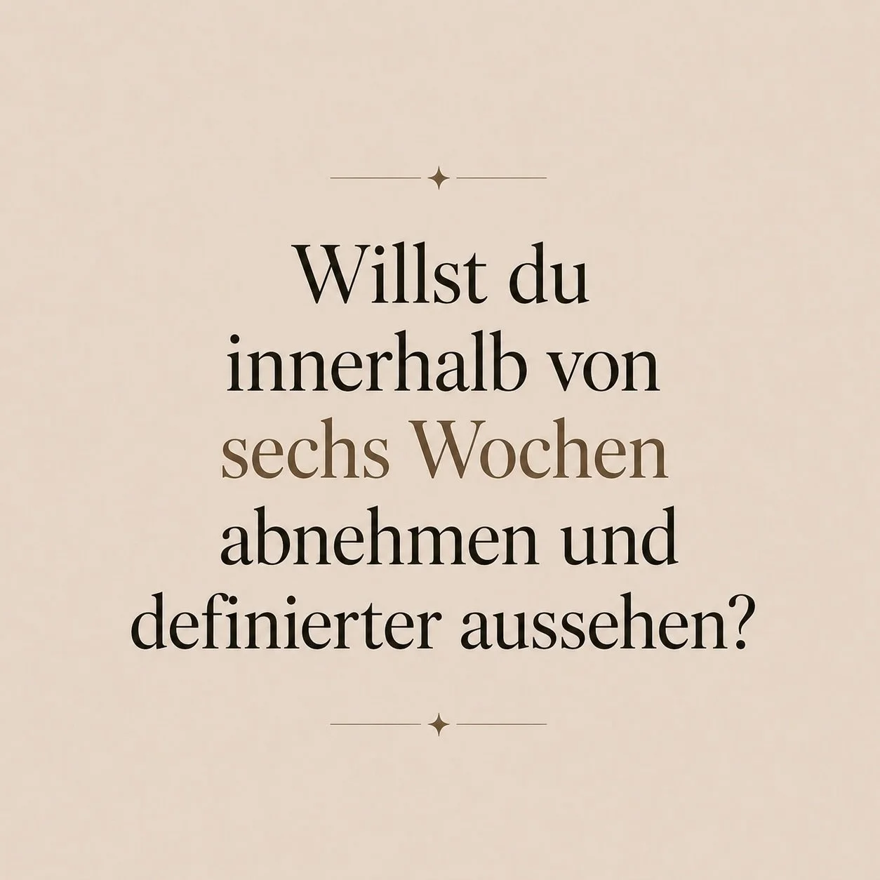 Willst du ehrlich sein?
Die meisten wissen ganz genau, was sie tun m&uuml;ssten&hellip; machen es aber nicht.

Weniger essen ist der einfache Weg &ndash;
aber nicht der angenehmste.

✨ Bei Villa &Auml;sthetik gehen wir smarter vor:
&ndash; gezielte F