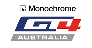 Monochrome logo of GT4 Australia with a stylized 'GT4' in blue and red and 'Australia' in gray beneath.