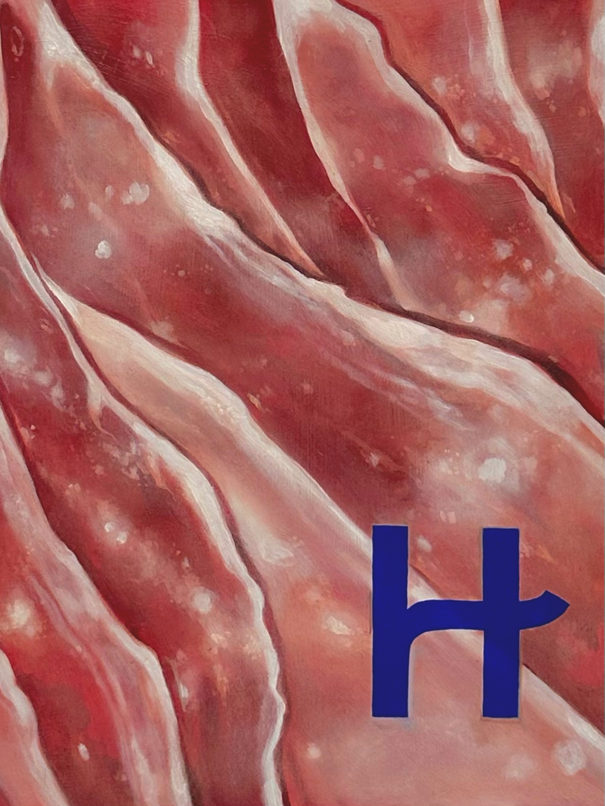 Pigs, Oil on wood, 2024