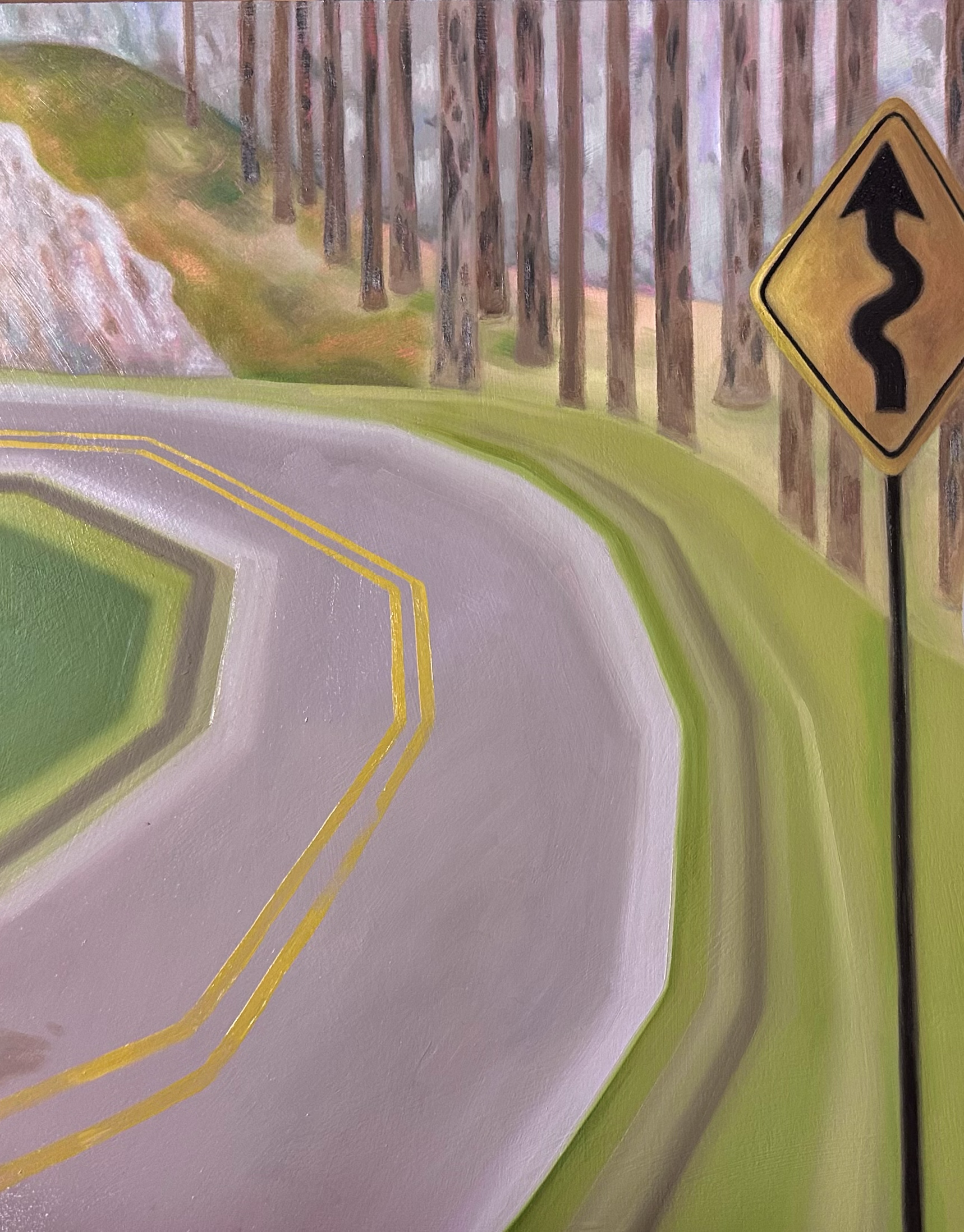 Unterwegs 2, Oil on wood, 2026