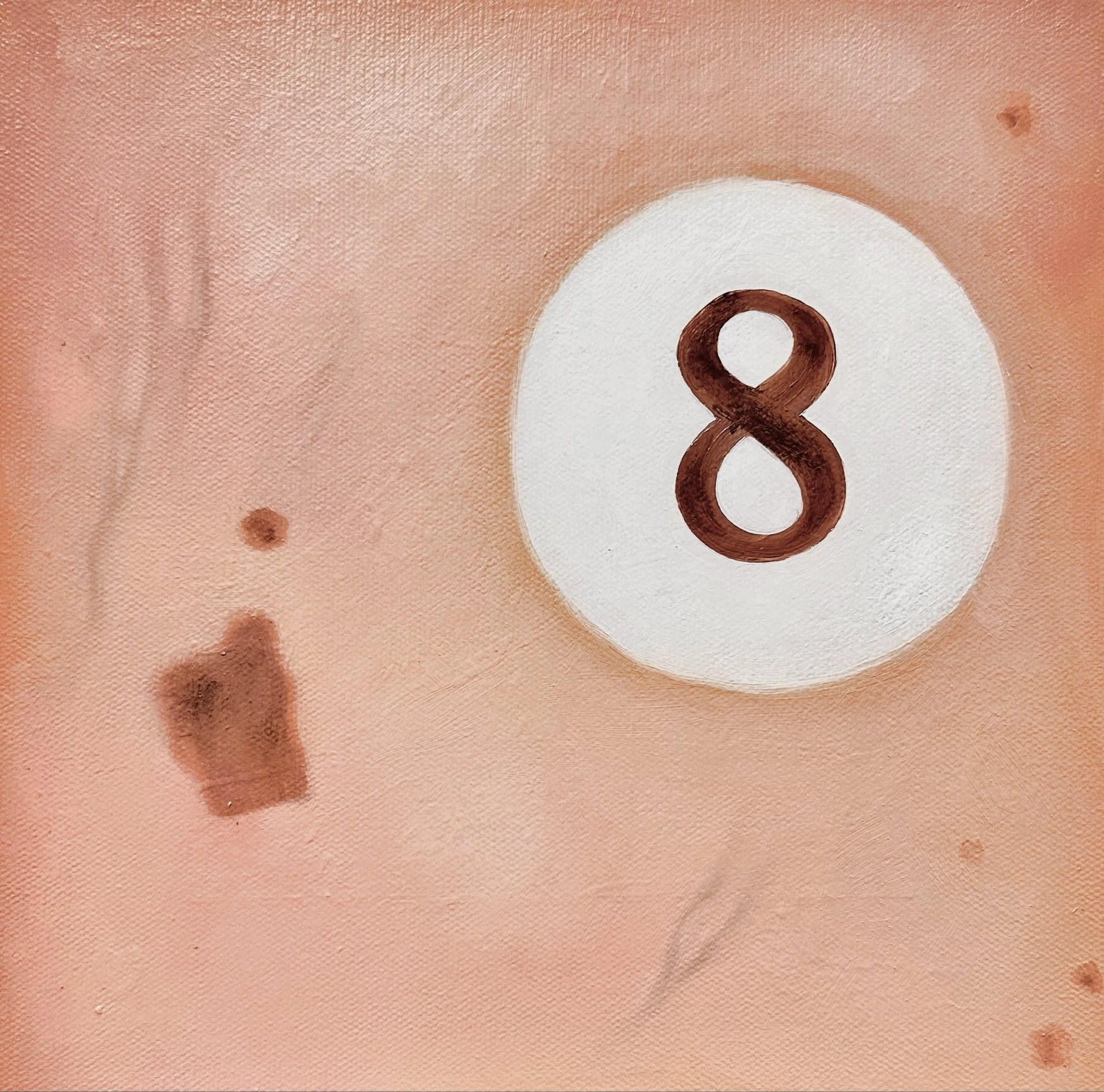 Flesh Eight Ball, Oil on canvas, 2024
