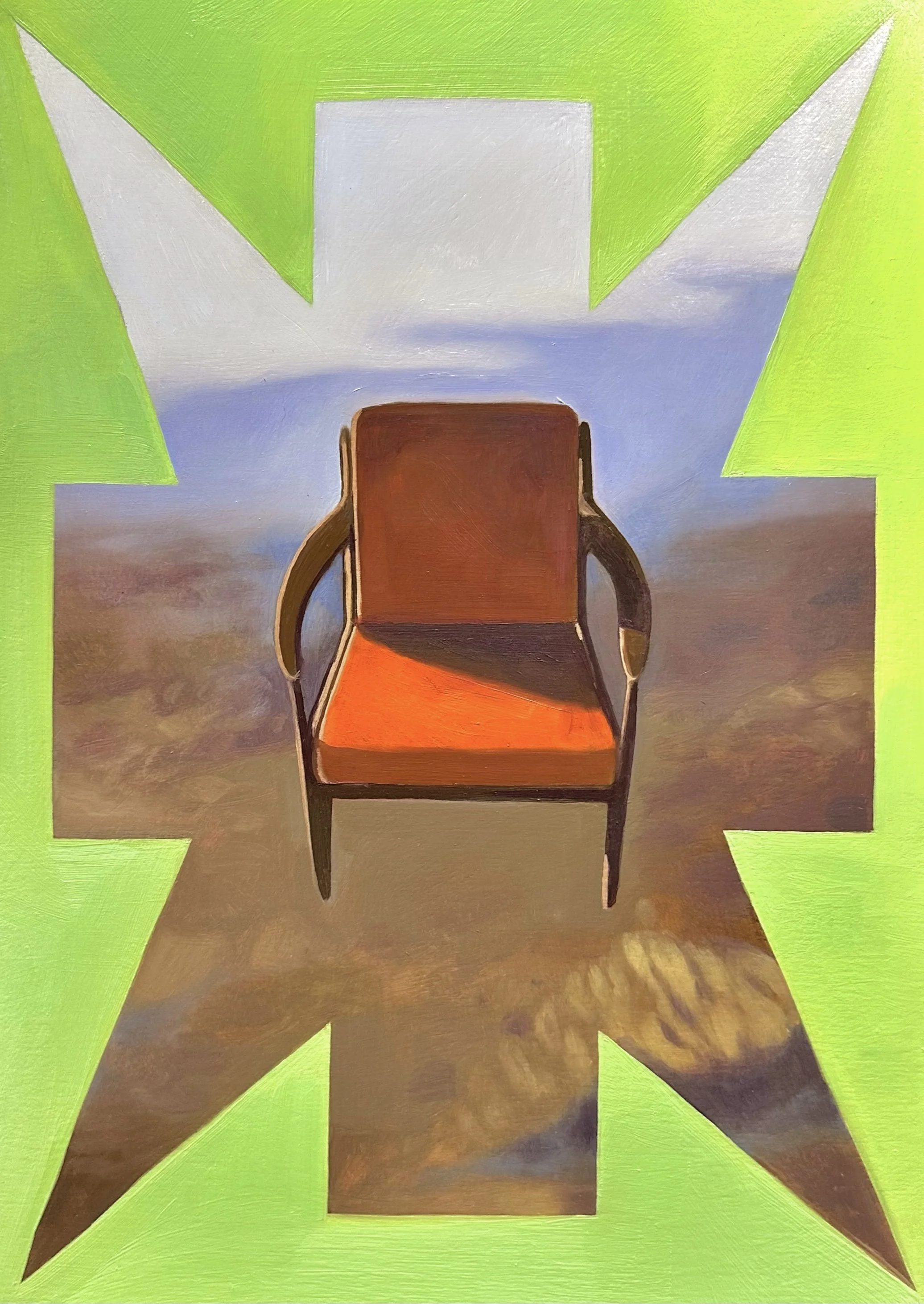 Unterwegs, Oil on wood, 2026