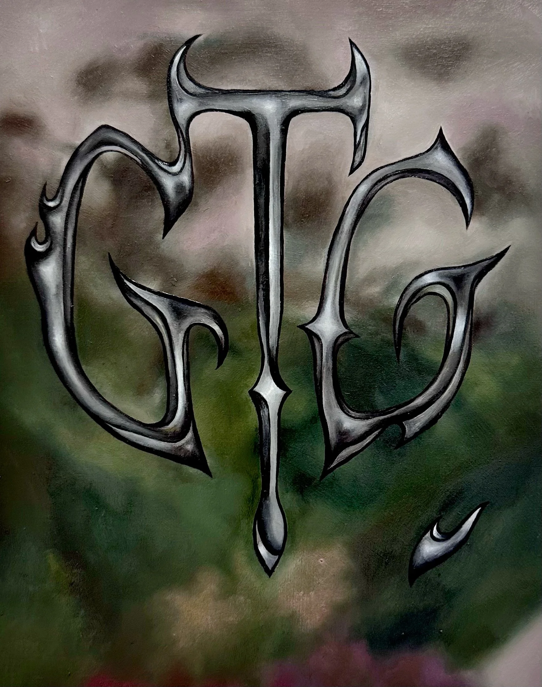 GTG, Oil on wood, 2023