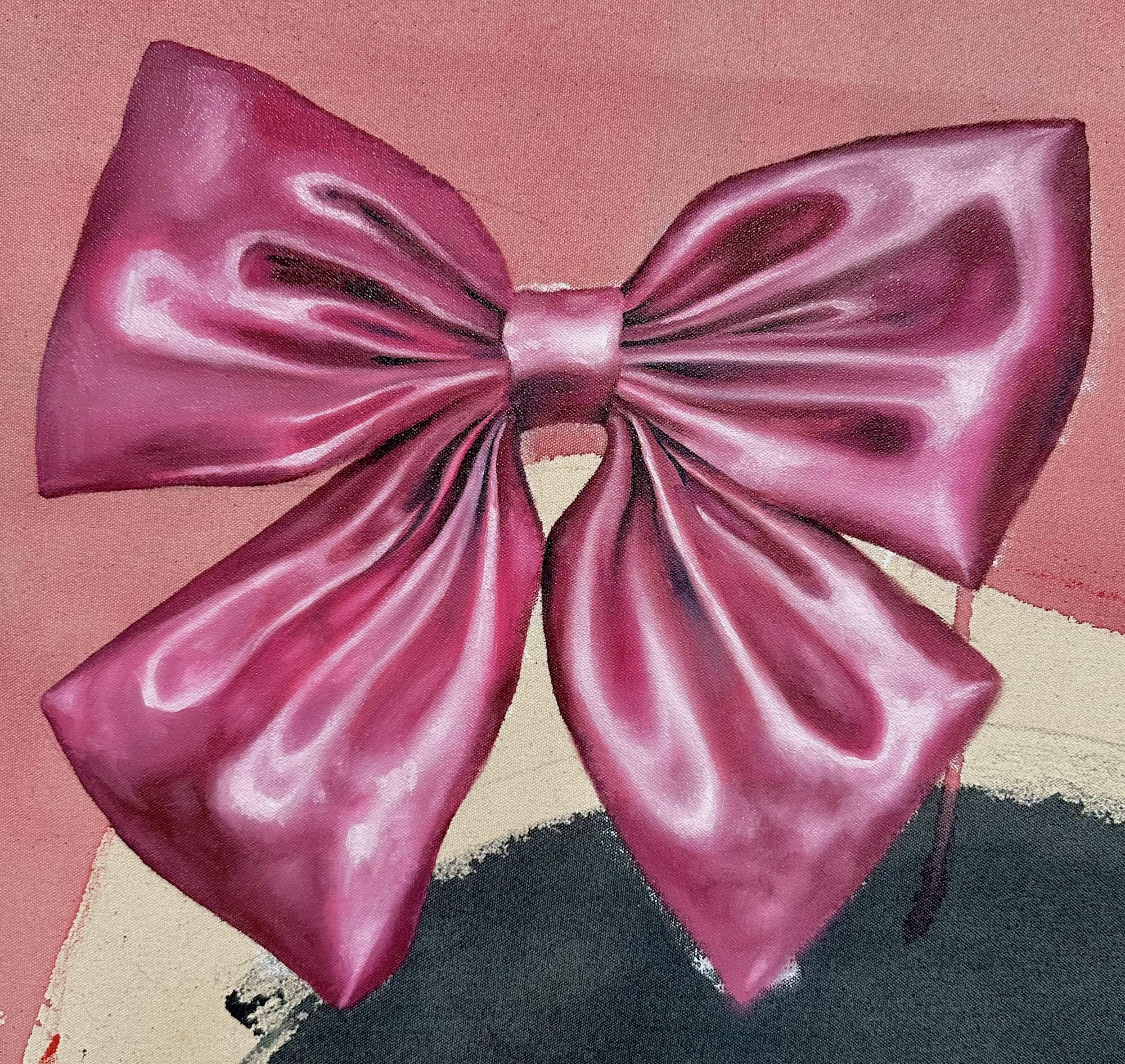 Bow (contribution to group canvas), Oil on canvas, 2024