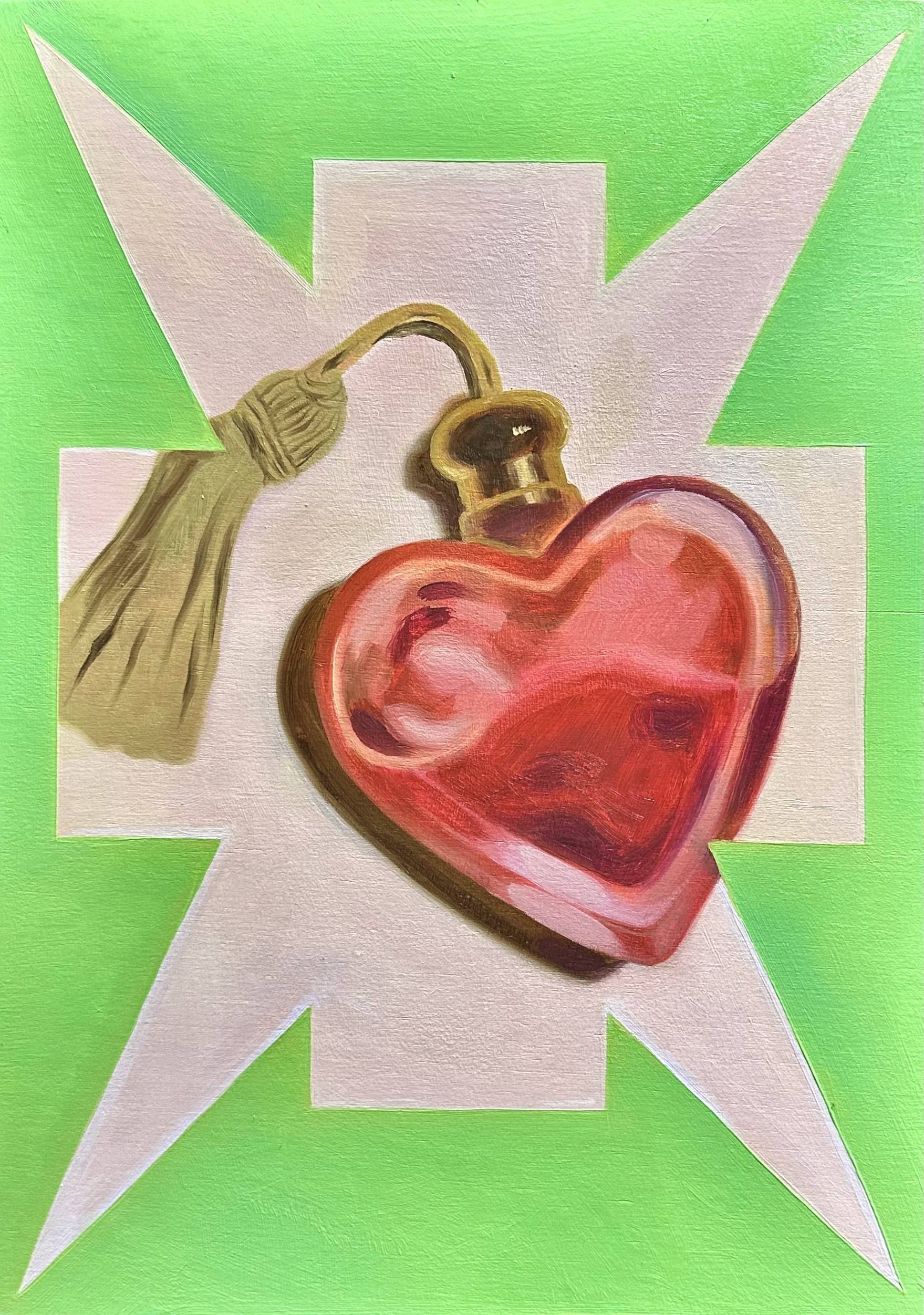 Message in a Bottle, Oil on wood, 2026