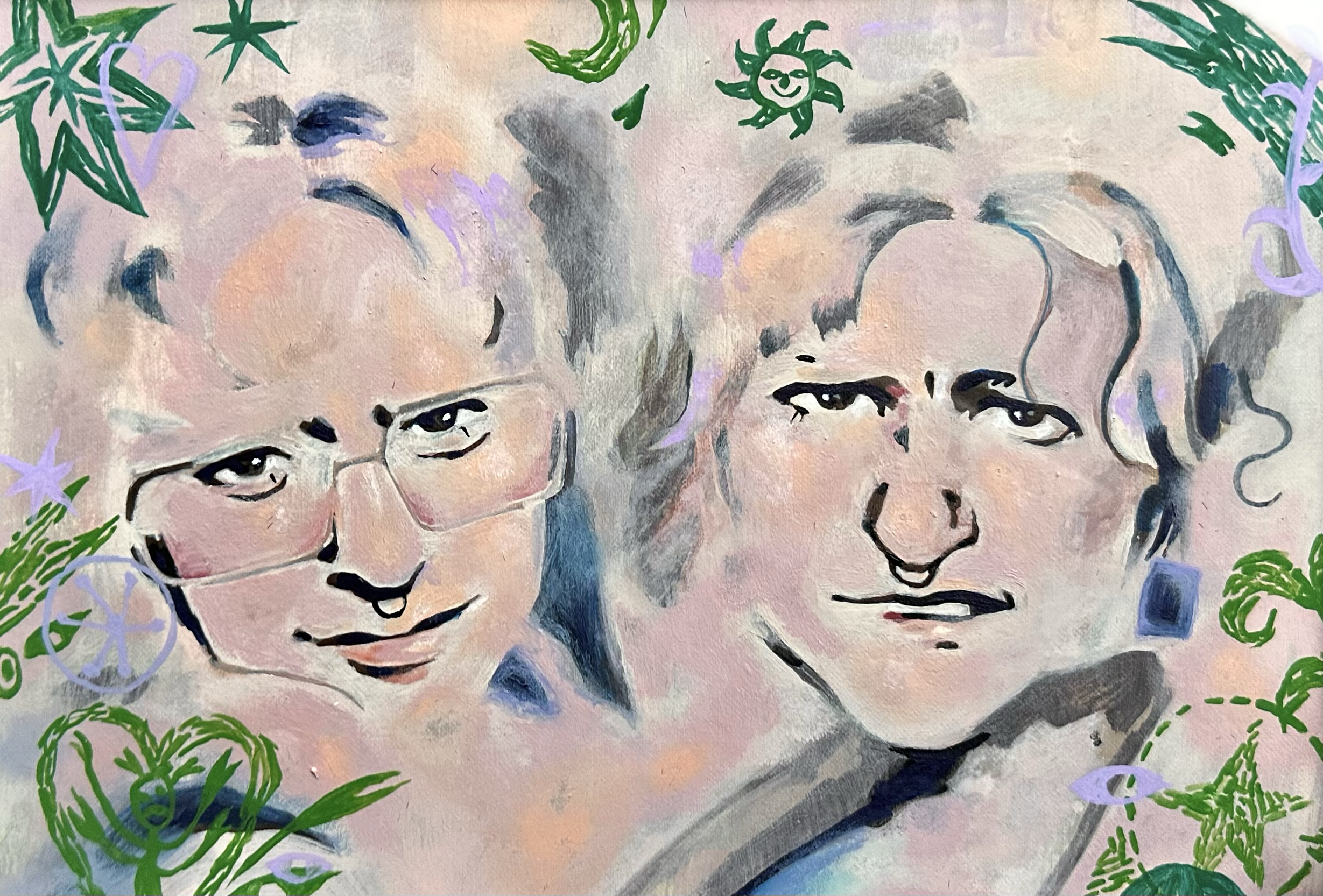 The Ellas, Watercolour and gouache on paper, 2023