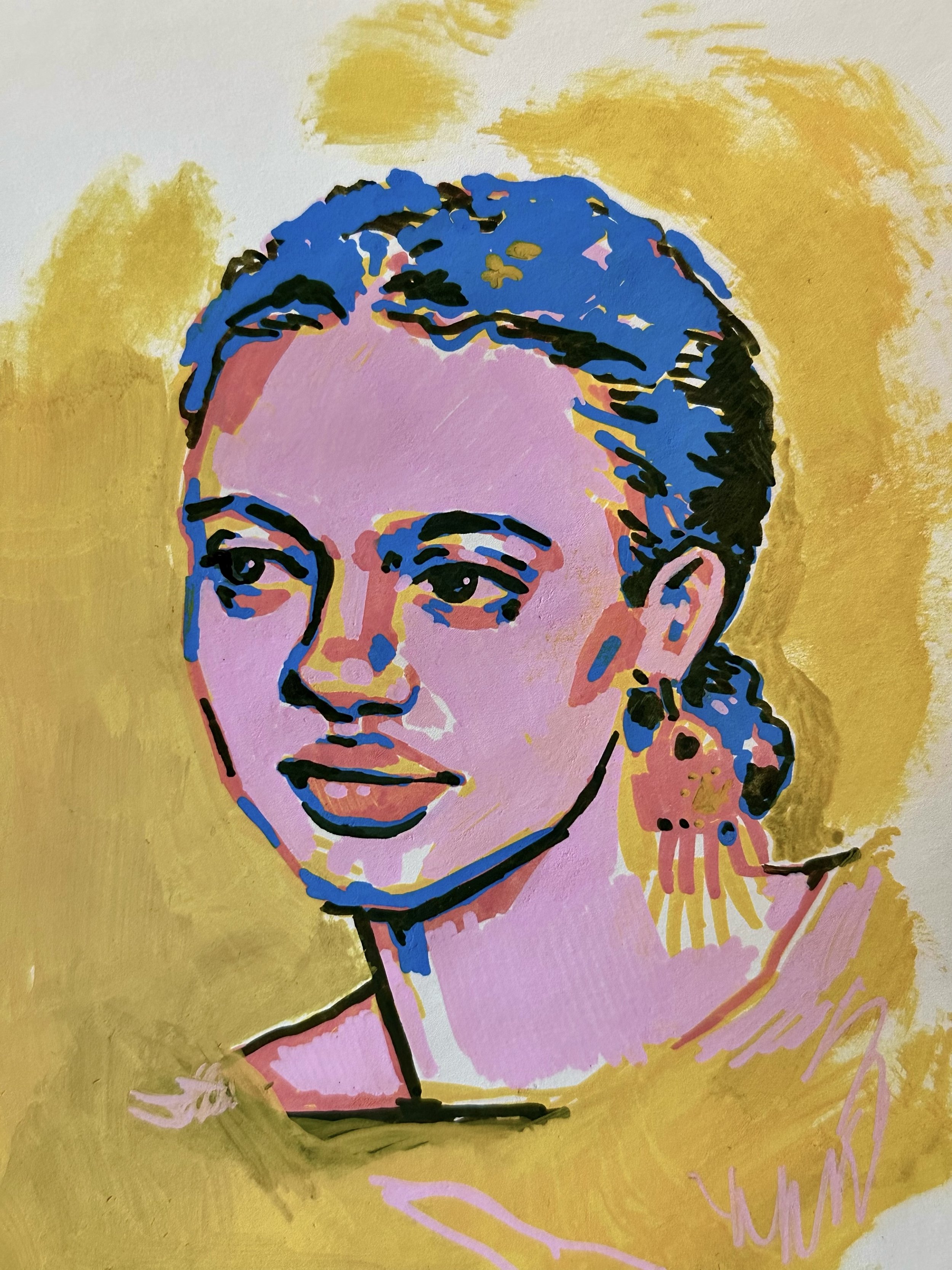 Mareme, Acrylic marker on paper, 2024