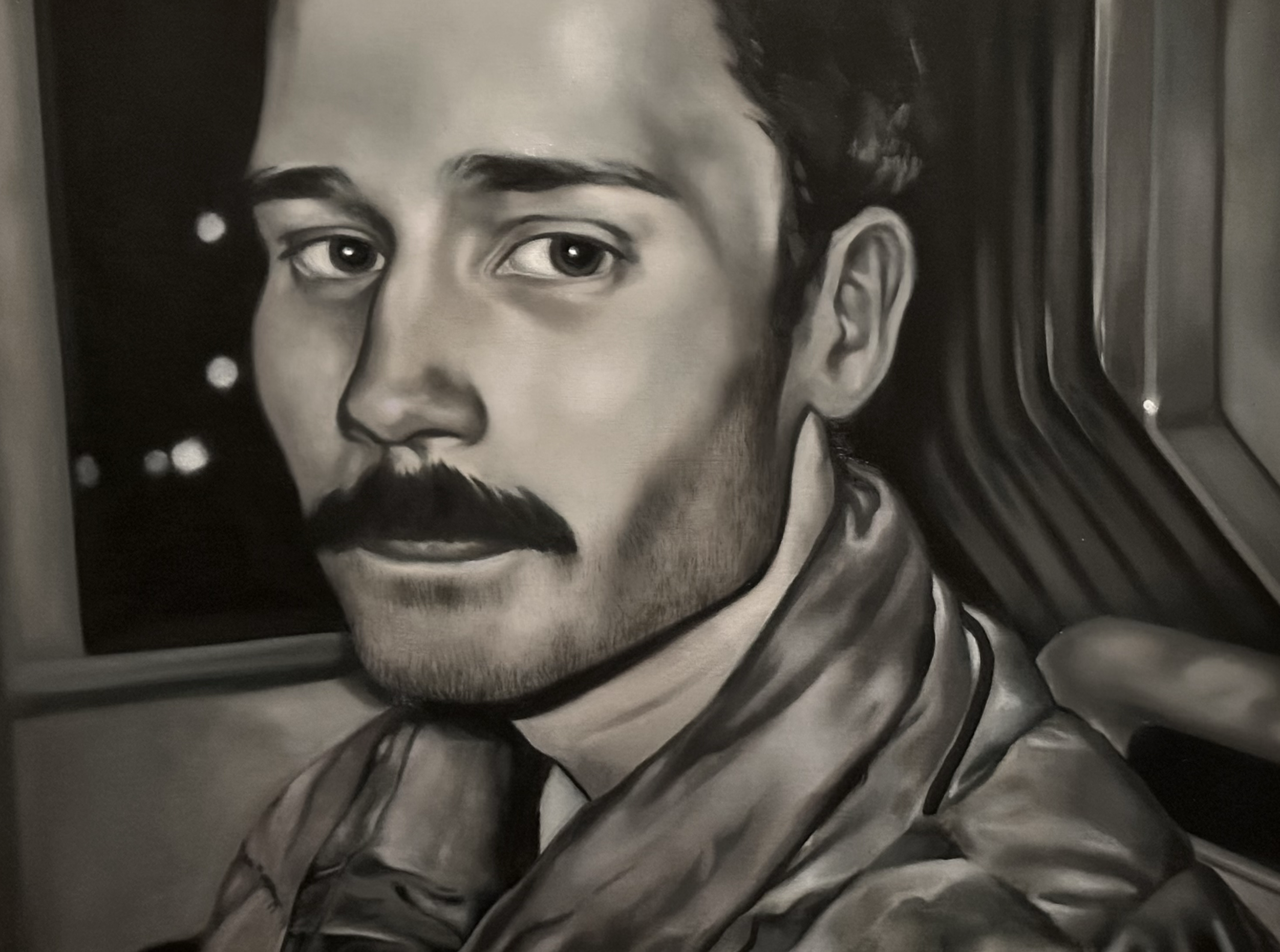 Max IV, Oil on wood, 2025