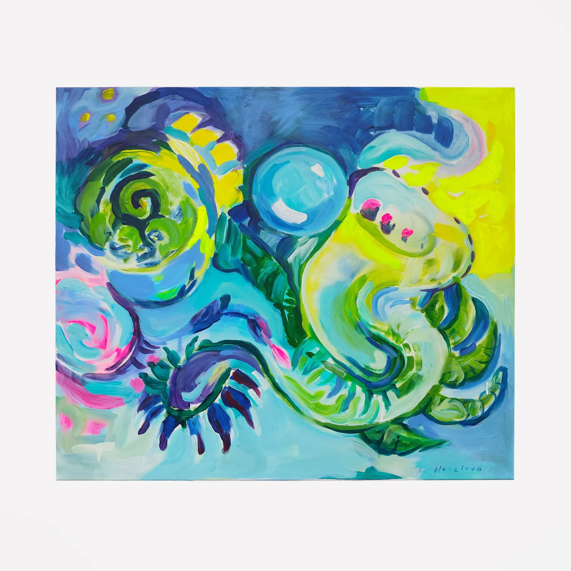 Organismus, akryl, 105 x 90 cm