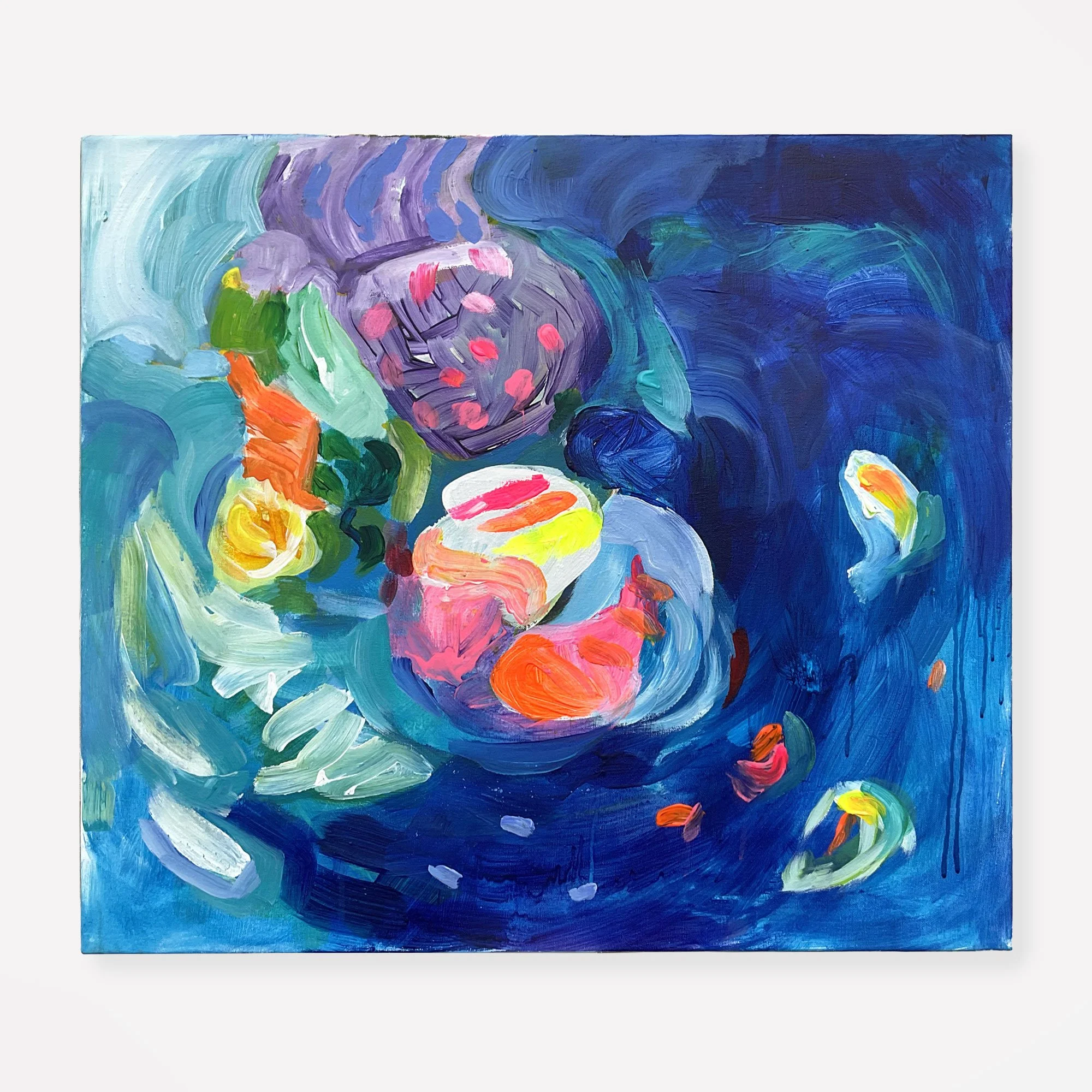 Pole pohybu, akryl, 80 x 70 cm