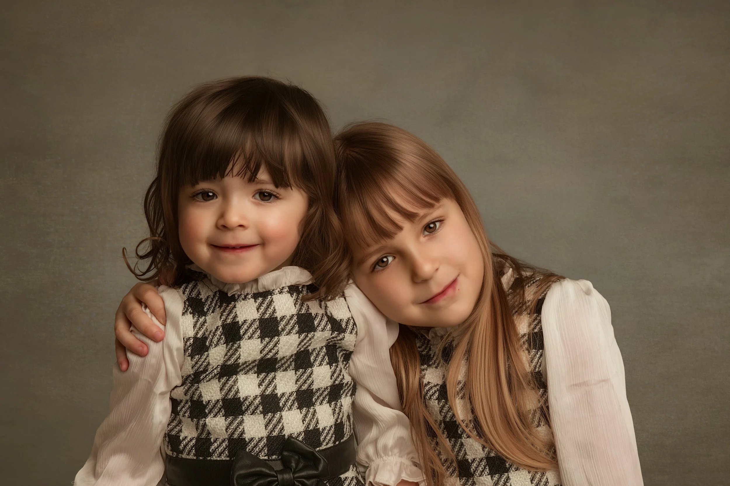 sisters sibling fine art portrait in Bury, Greater Manchester