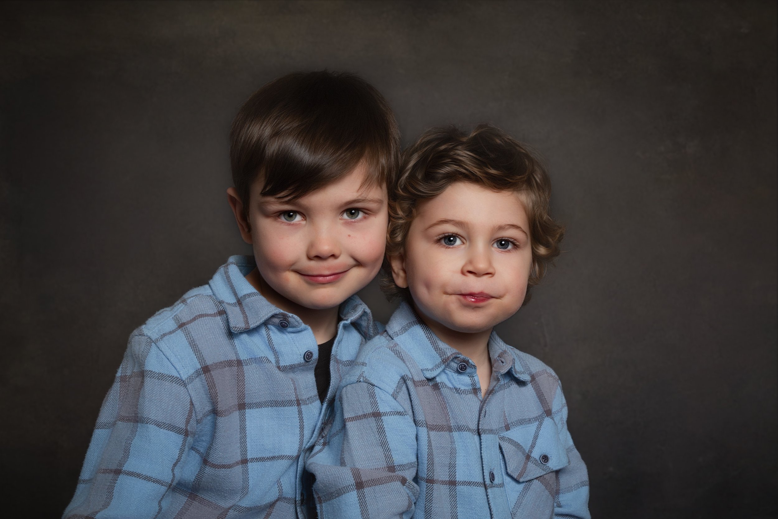 sibling boy fine art portrait at home by childrens photogrpaher
