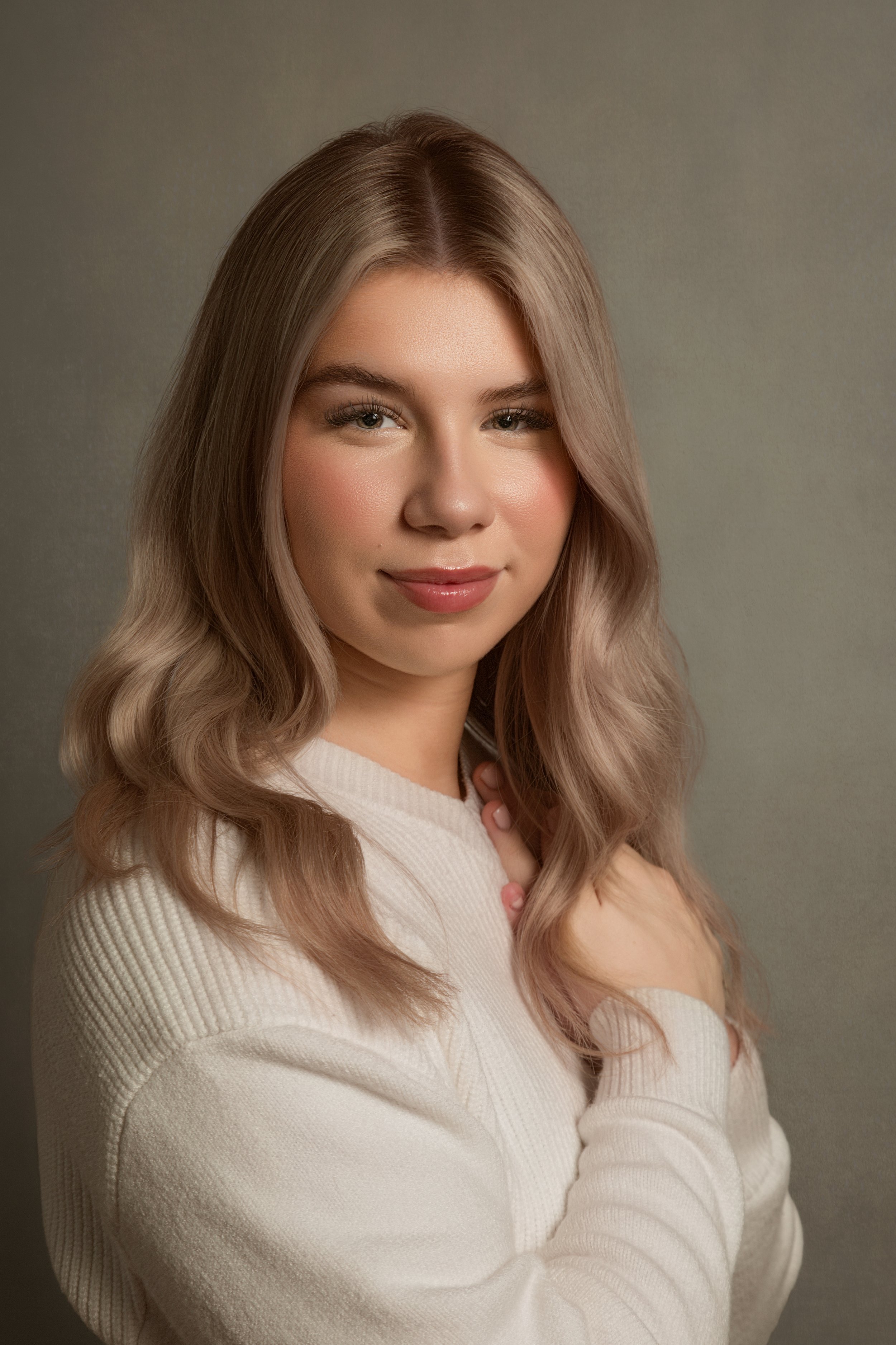childs stlylish portrait of young girl by Lancashire portrait photographer