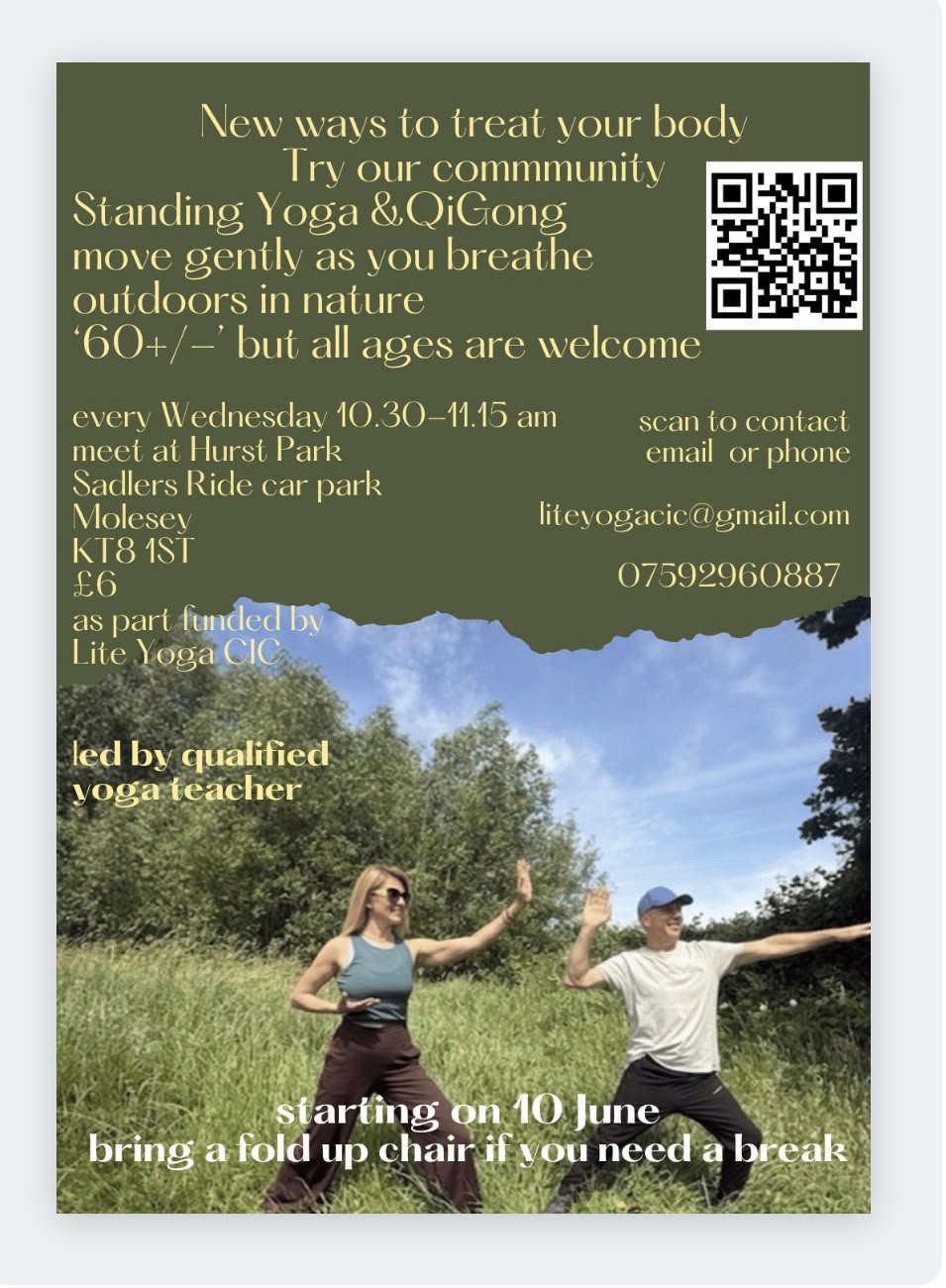 Standing Outdoor Yoga &amp; QiGong 60+/-