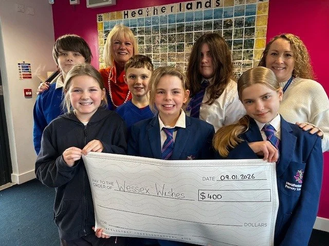 Cheque Presentation at Heatherlands School (09.01.26)