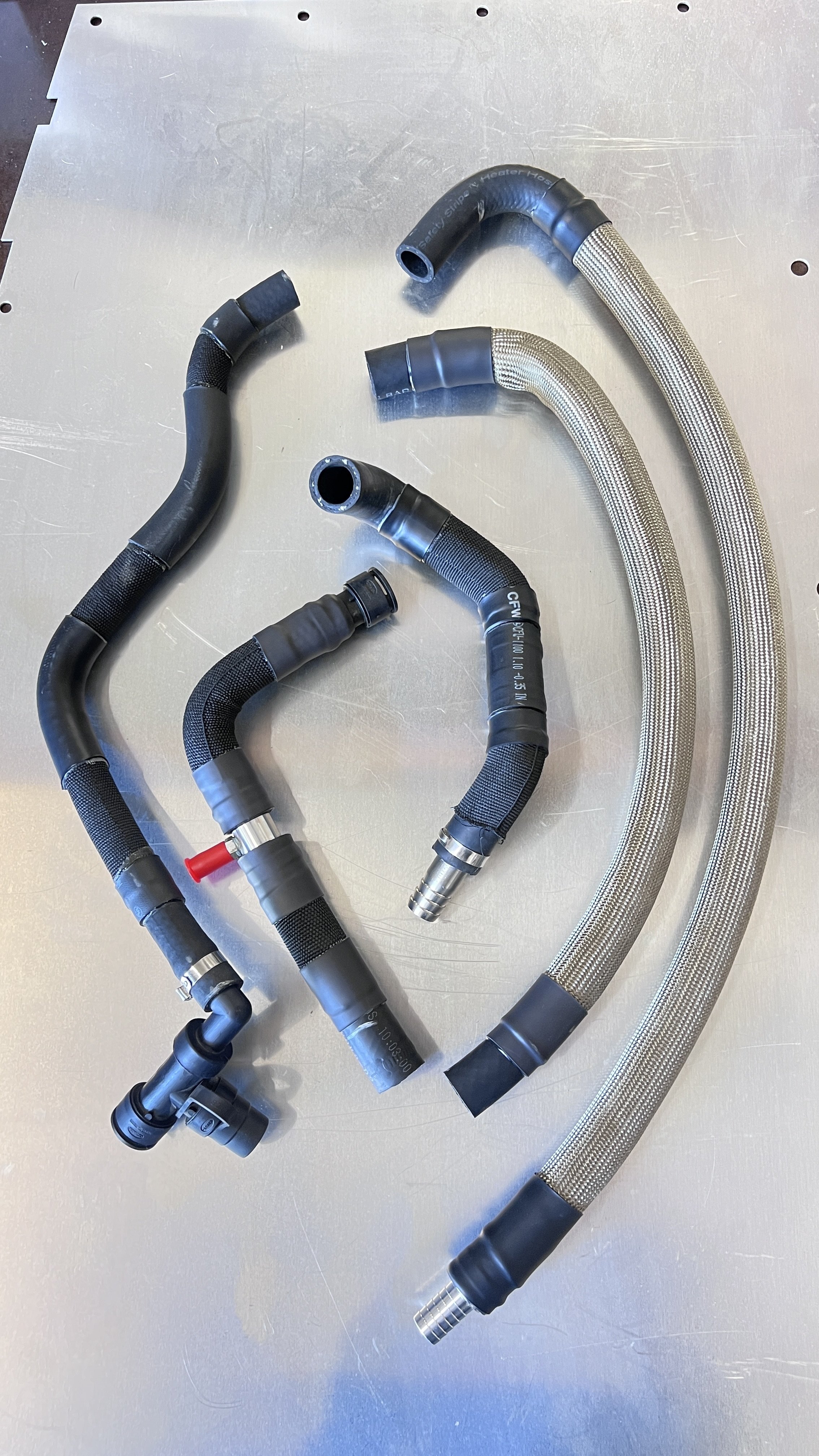 Reverse Flow Titanium Hose Kit