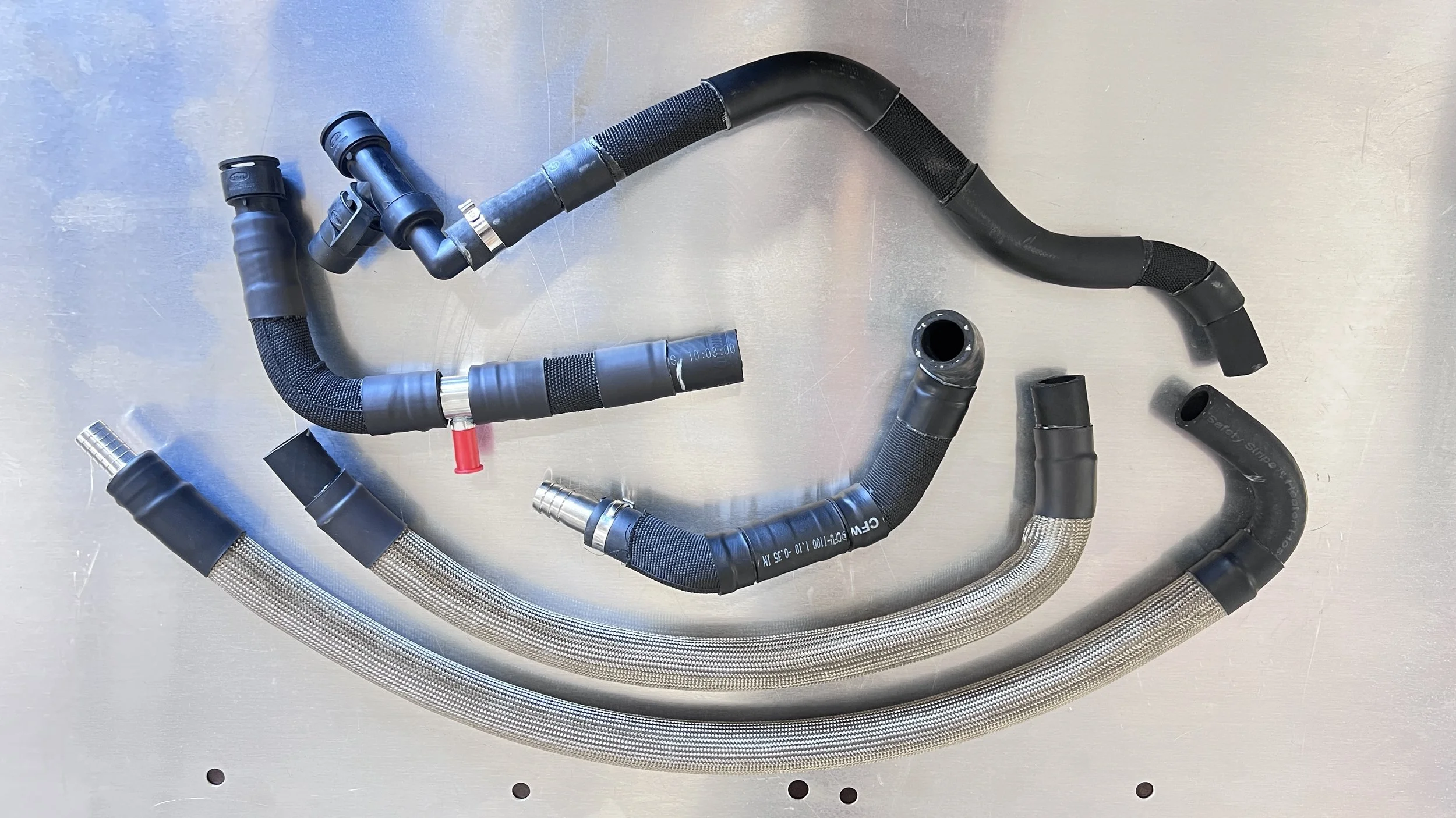 Reverse Flow Titanium Wrapped Hose Kit