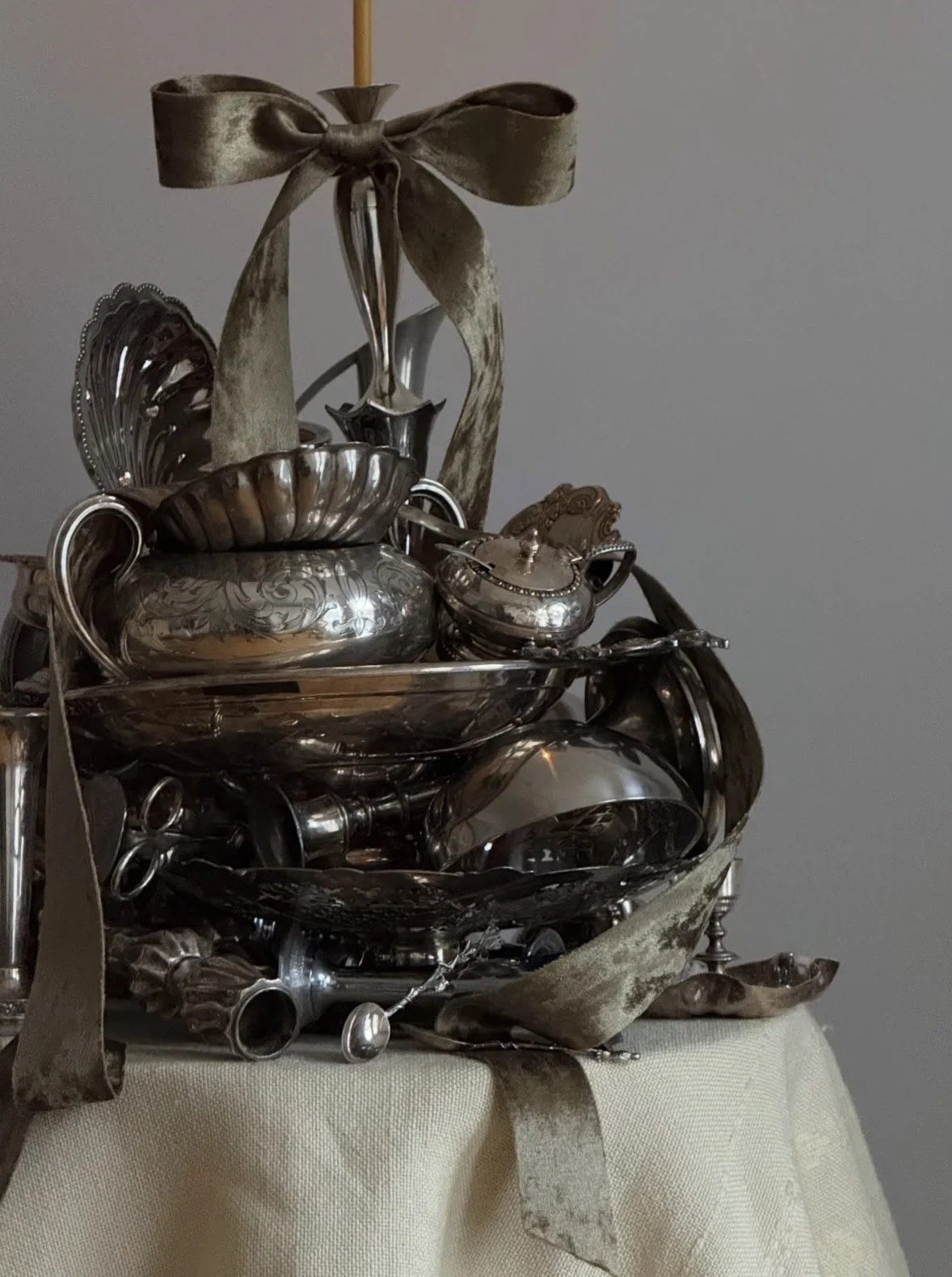 Silver table setting styling sculpture event candles.jpg