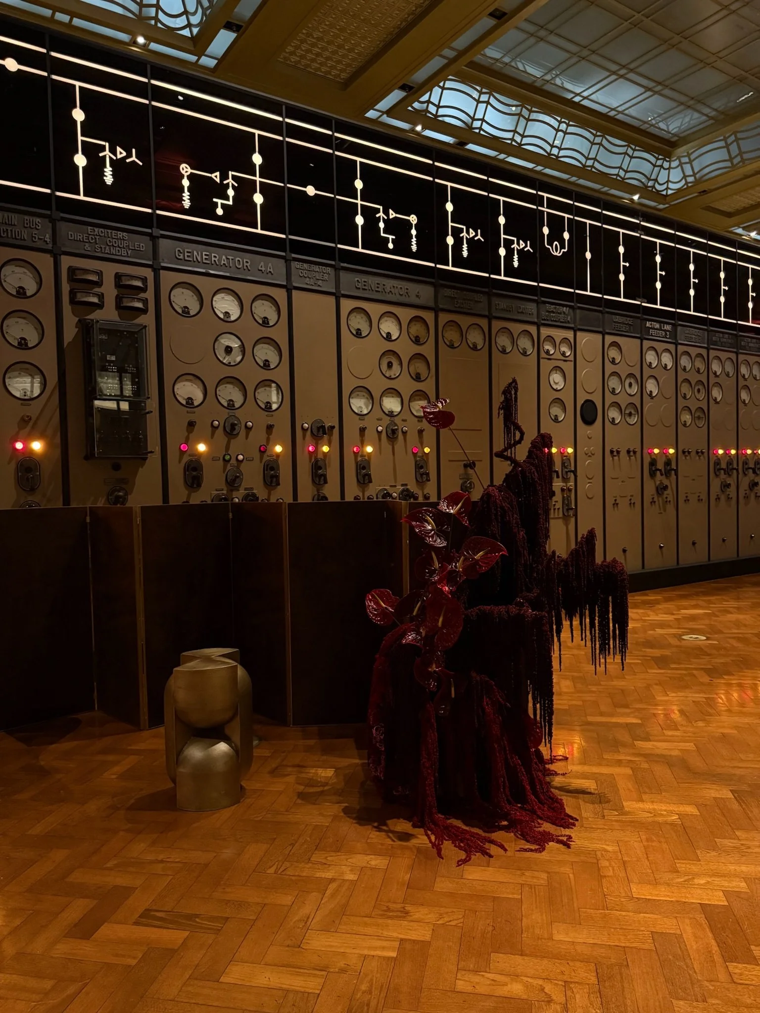 Red flowers anthurium sculpture event Battersea Power Station.jpeg