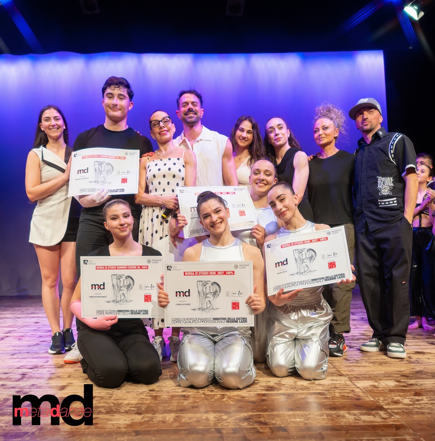 Oggi, al Teatro Roma, nell&rsquo;ambito dello spettacolo accademico finale del Centro Regionale Danza Lazio, MetaDanze ha assegnato importanti borse di studio a sostegno del percorso formativo di giovani danzatrici e danzatori.
Sono state conferite t