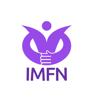 Purple logo with a stylized figure and the word IMFN below it