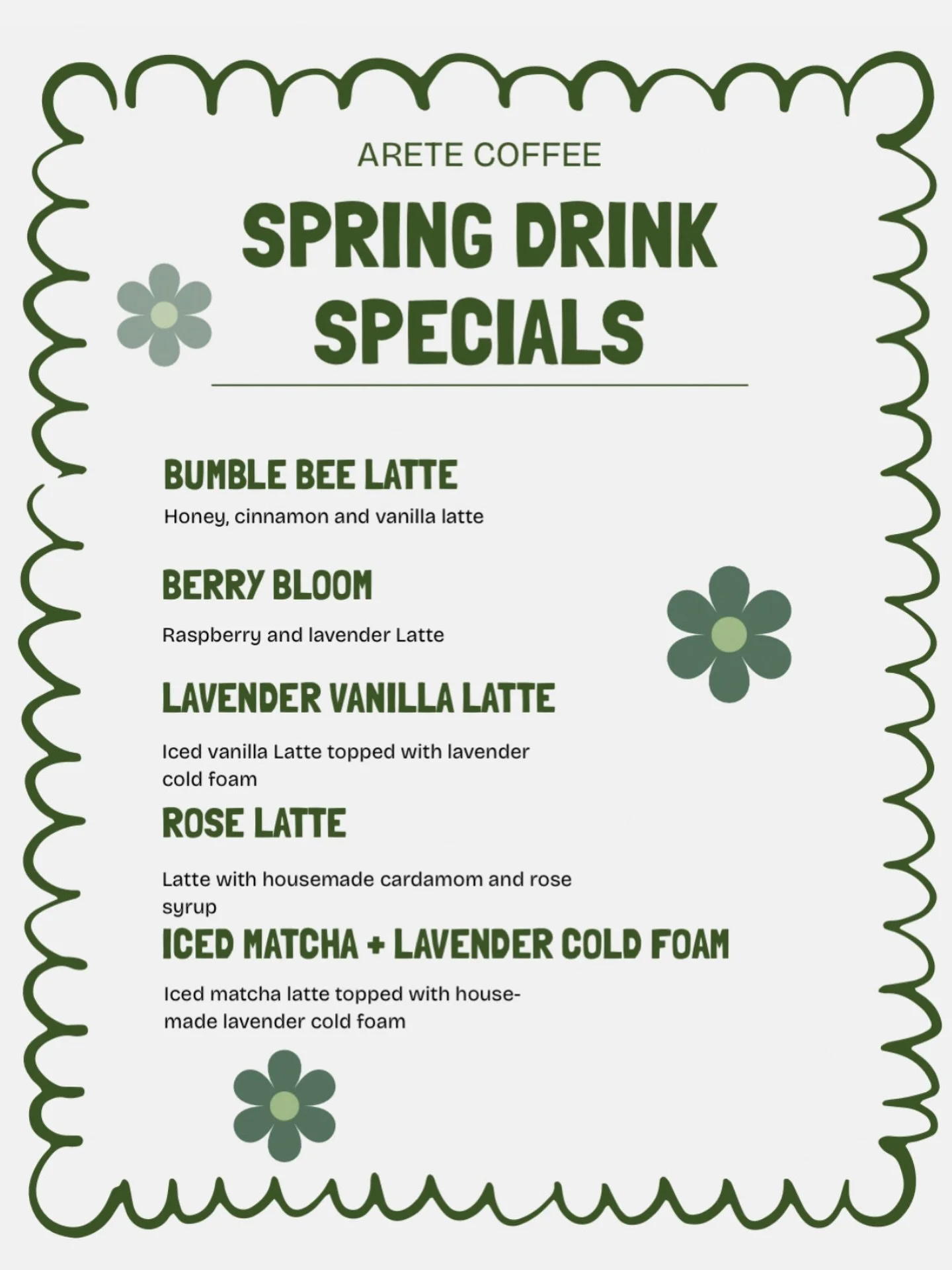 🌸 Spring is here, and so are our drink specials! 🌿

Have you tried them yet? From floral lattes to fruity refreshers, we&rsquo;ve got something to brighten every sip. ☕🍓

💬 Comment your favorite combo below

P.S. what flavors are you looking forw