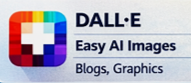 DALL·E logo with text 'Easy AI Images' and 'Blogs, Graphics'