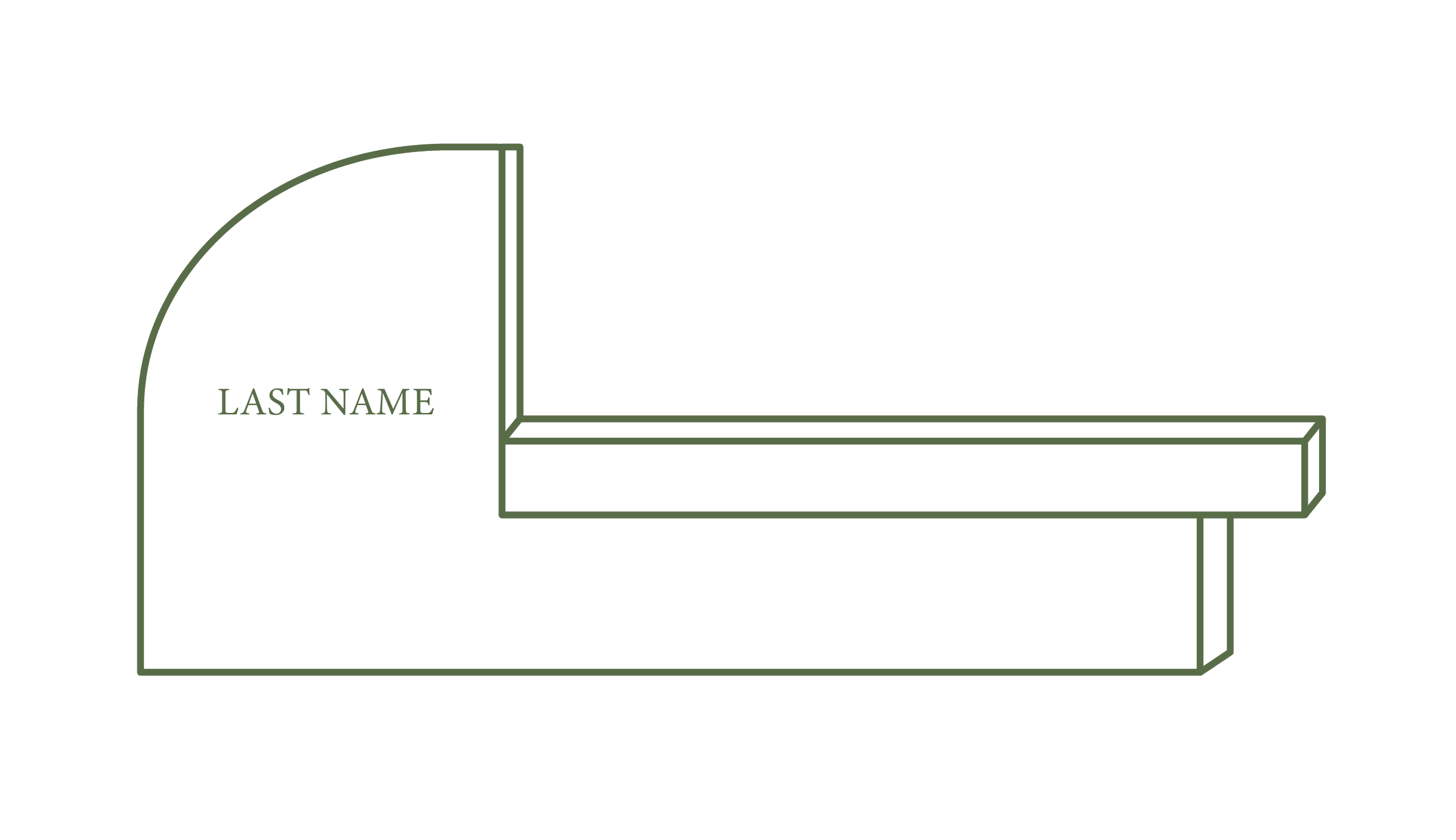 Illustration example of a bench monument memorial design.