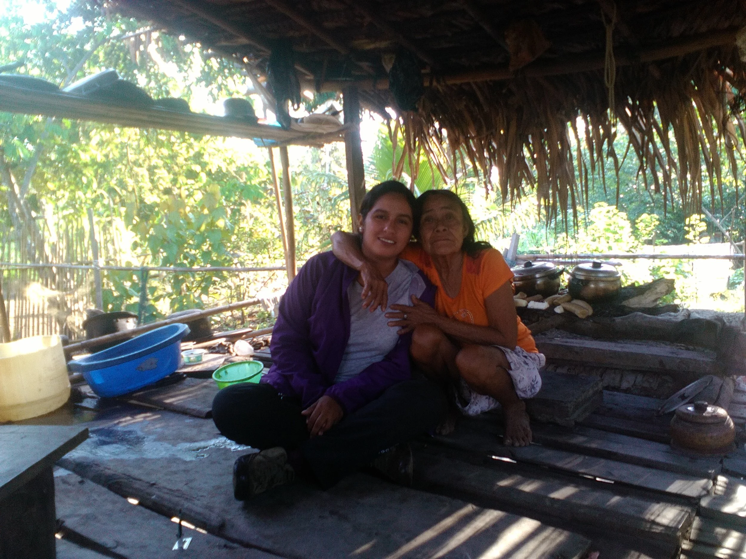 With elders Nelita in the Callería Native Community (2016)