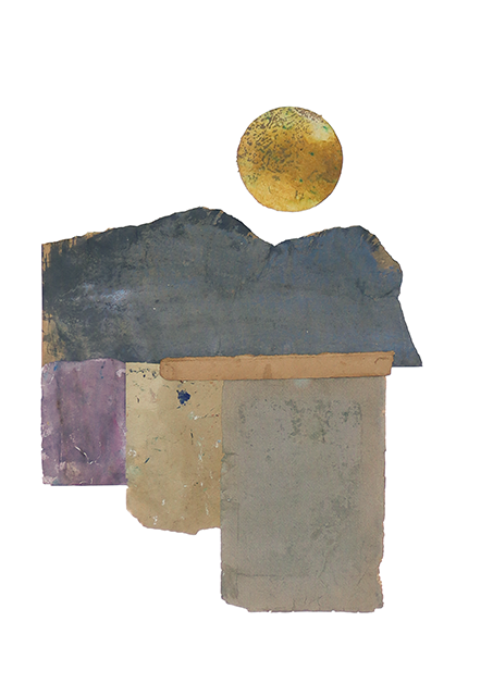 Mountain range full moon fields lake Mondsee Austria Salzkammergut