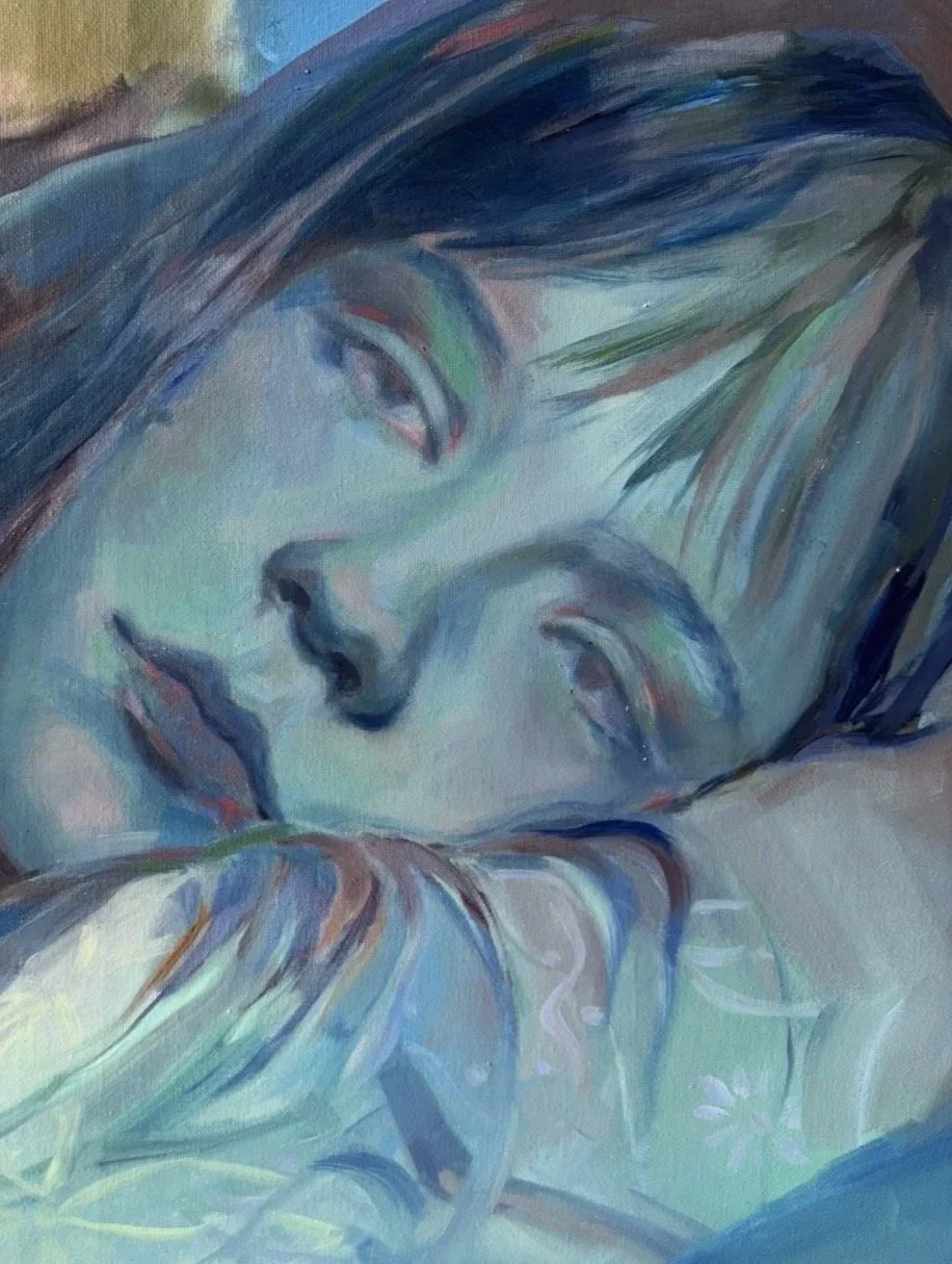 A close-up of a work in progress

Oil on canvas
2026