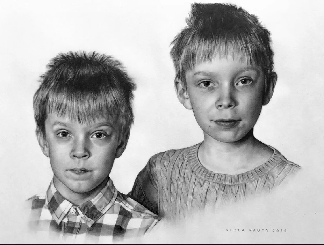 Portrait of brothers / Muotokuva veljeksistä (A2)
Pencils / Lyijykynätyö