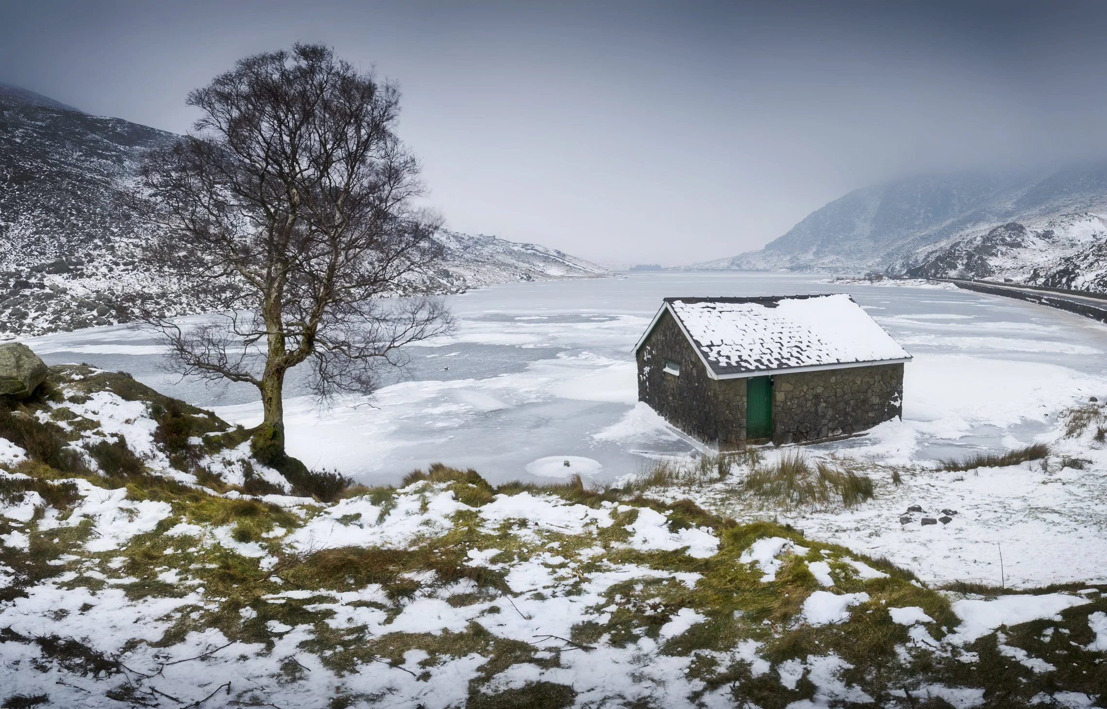 Llyn Owen, frozen lake - 02