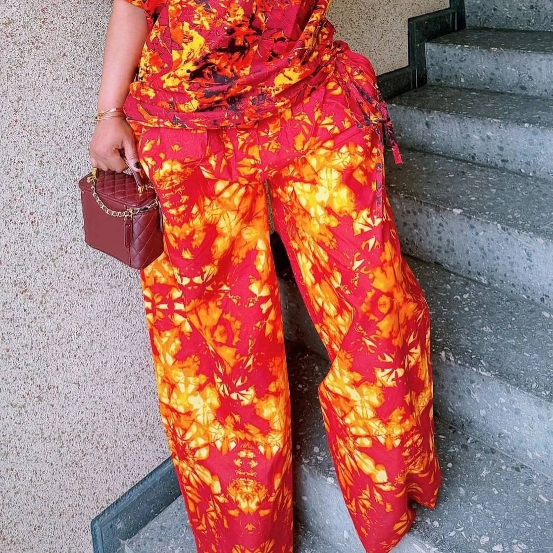 Elegant 100% Cotton Akanra Two Piece