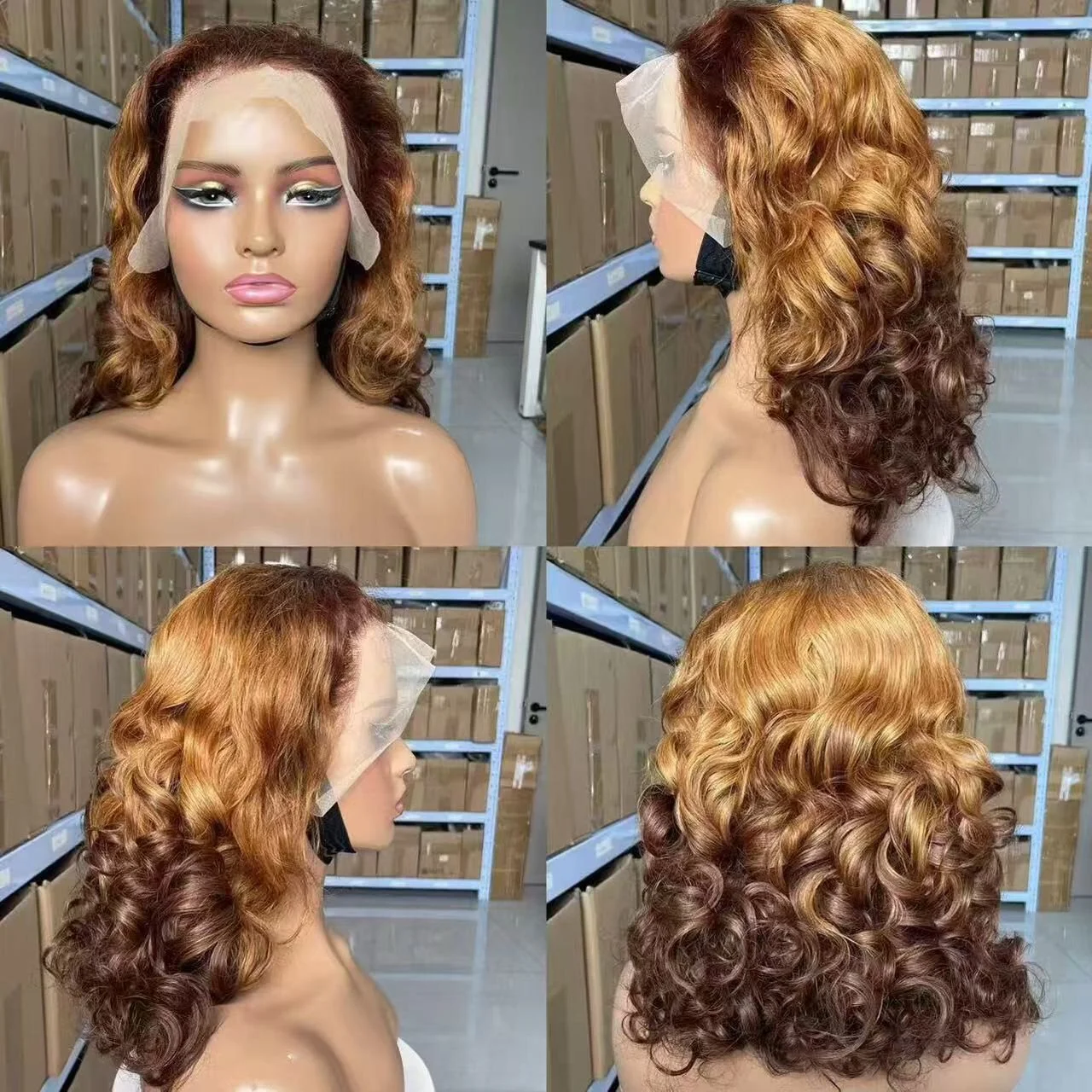 Luxury Bouncy wave SDD Human Hair Wig 20 Inches