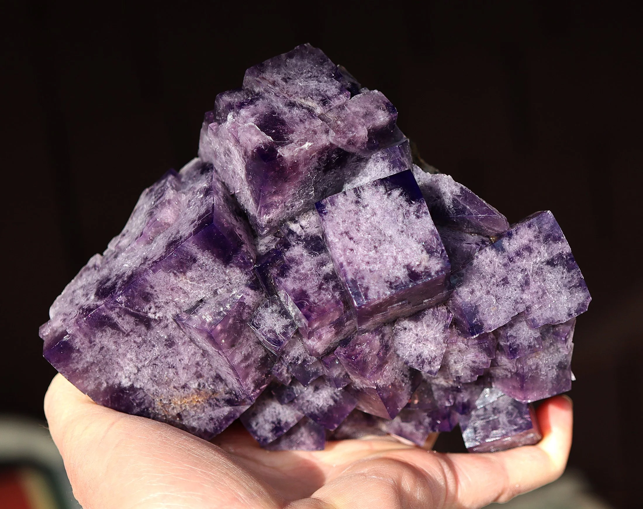 Purple Fluorite Specimen: Lady Annabella Mine, England 6.5 inch