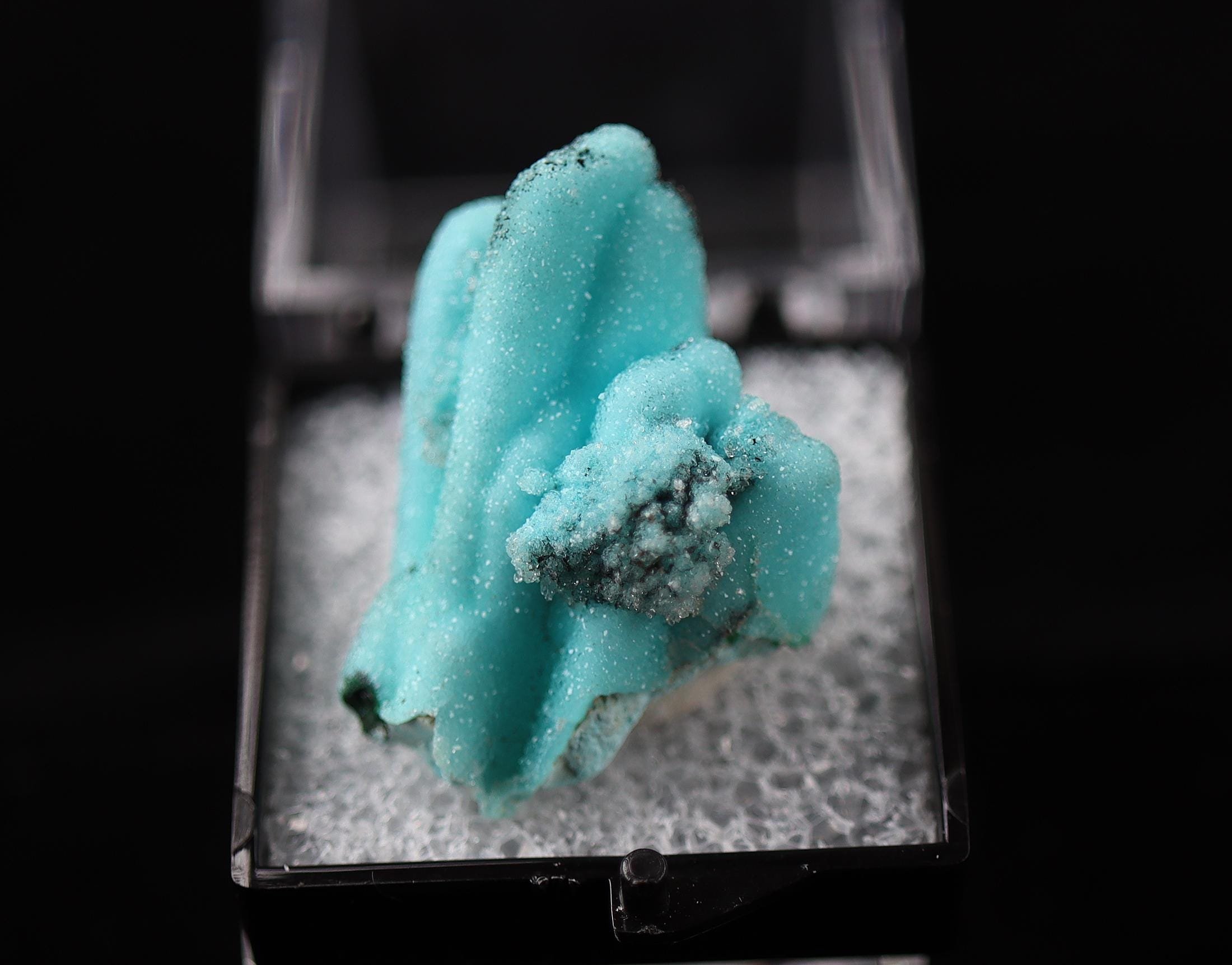 Chrysocolla pseudo after Gypsum thumbnail. Tenke-Fungurume area, DR Congo
