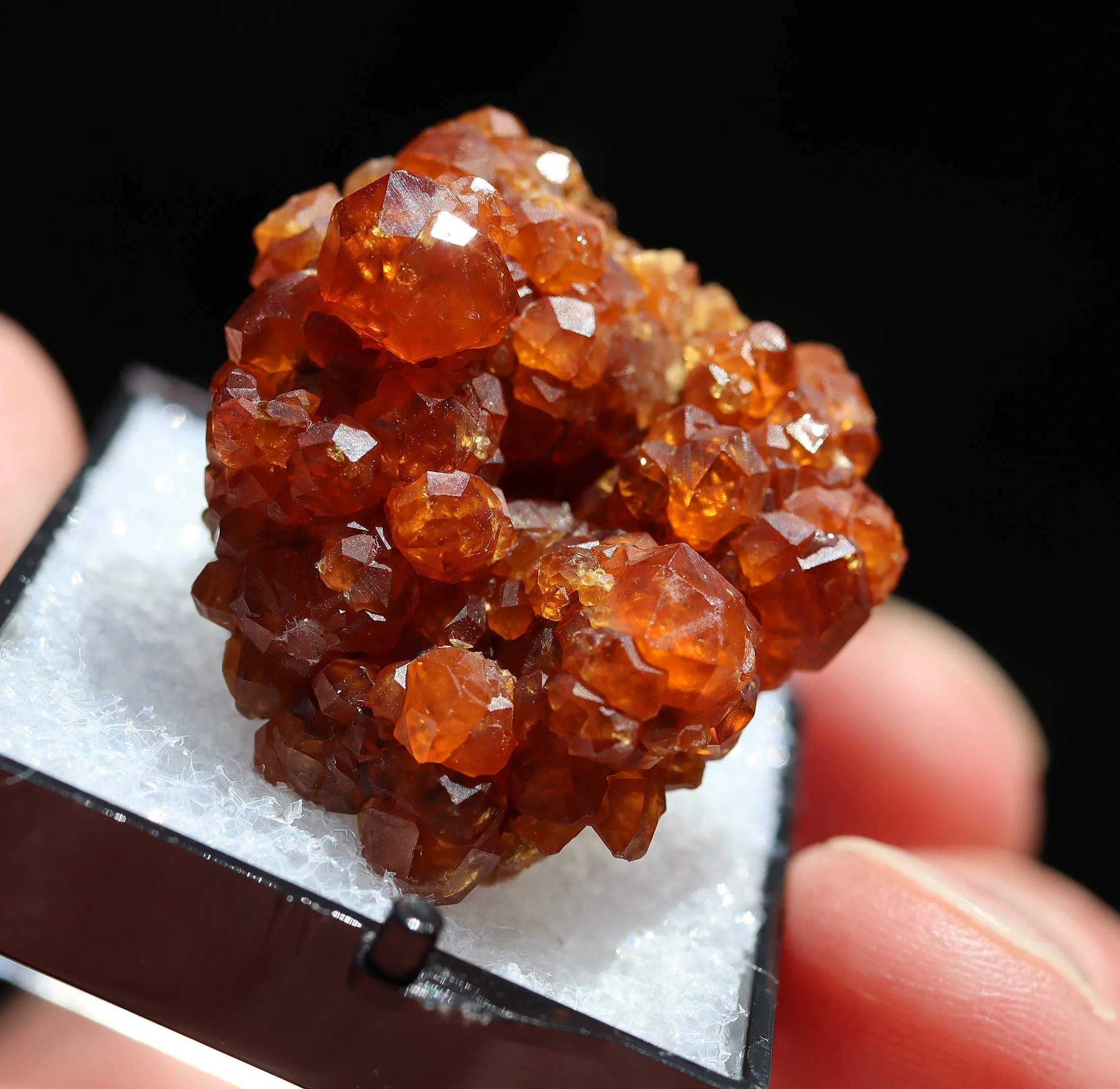 Spessartine Garnet thumbnail. Tongbei Yungling Dist., Fujian Province, China