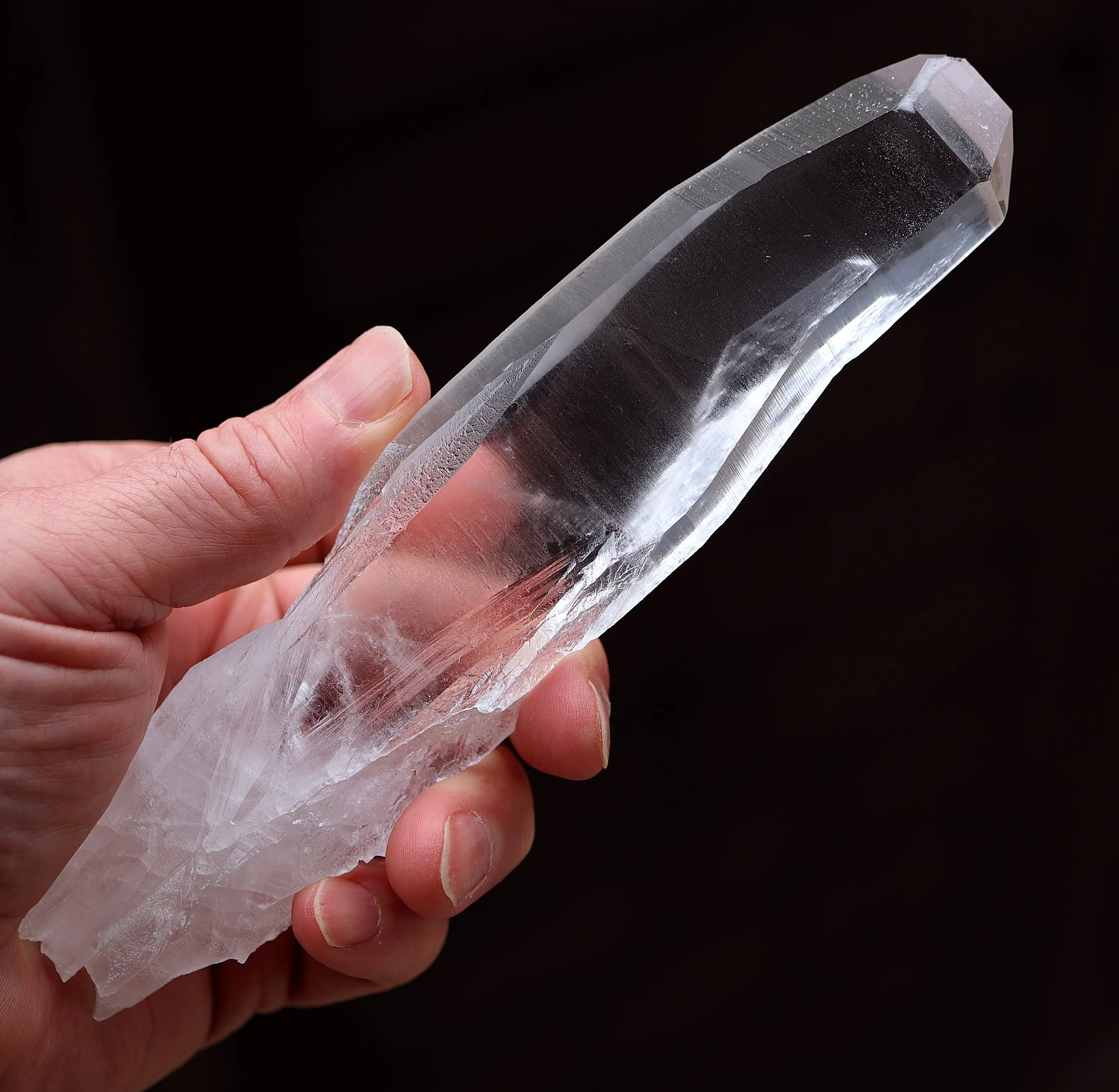 Natural Lemurian Seed Crystal 319 grams. 7.5 inch. Serra Do Cabral & Bahia region of Brazil