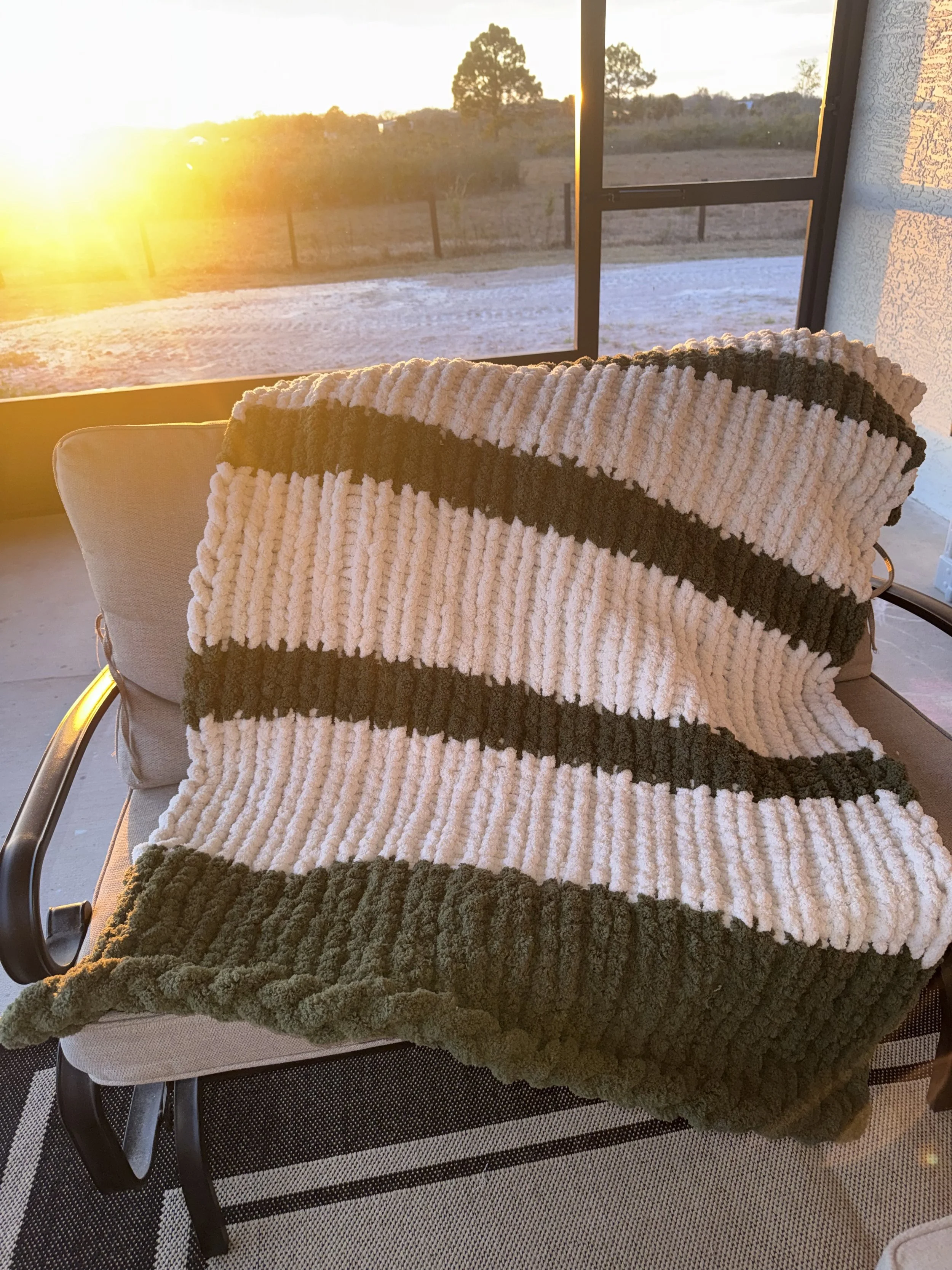 Dark Green and Cream