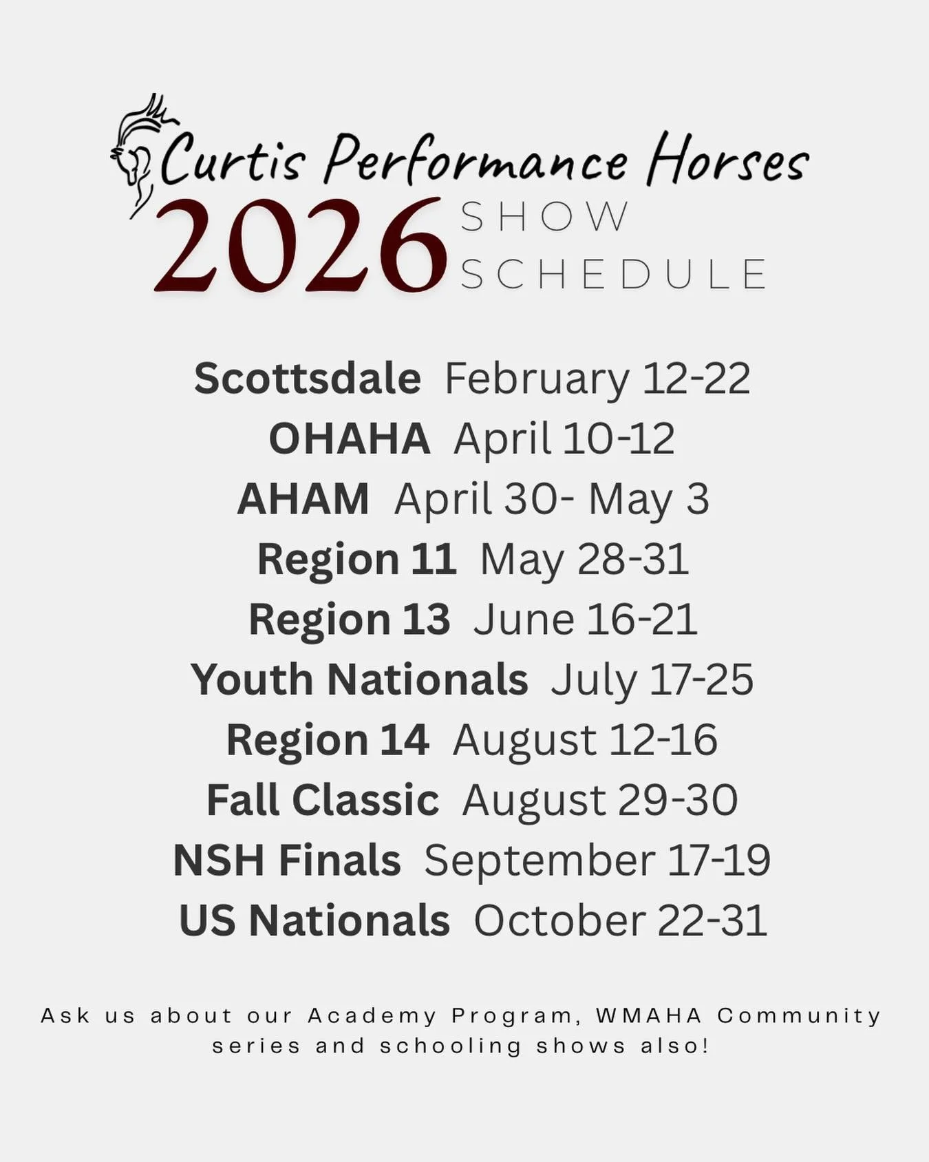 So much to look forward to this 2026 season! Can&rsquo;t wait! 🥳