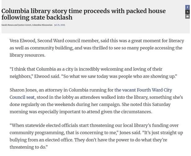 This weekend, while the loser-Right managed to turn out one (1) solitary, hateful crank to harass library employees and children, your friendly neighborhood socialists were out in force. Our endorsed elected officials and candidates were there to sup